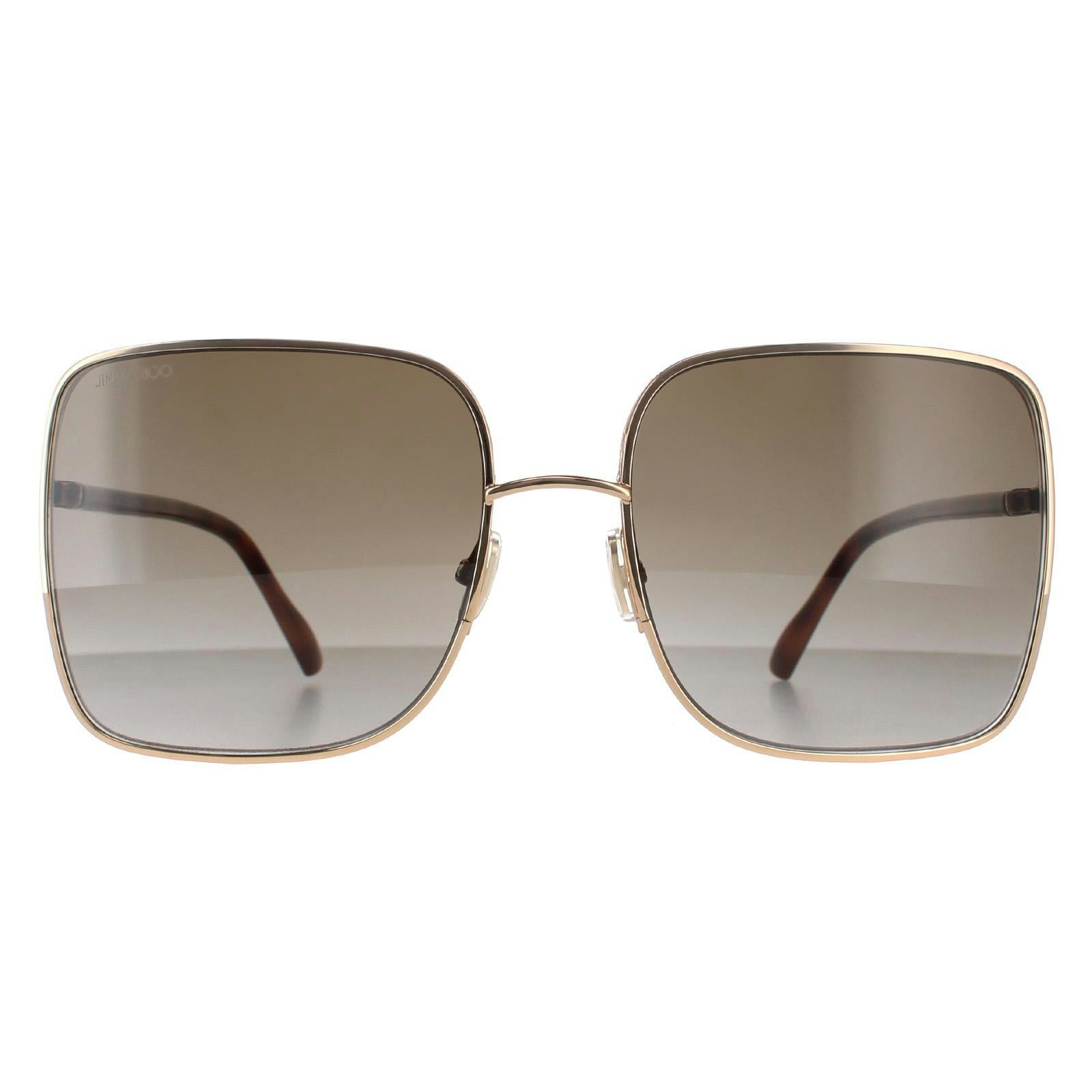Jimmy Choo Women's Gold Aliana/S Havana Sunglasses