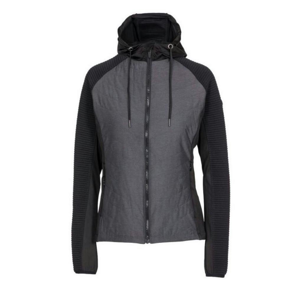 Trespass Women's Black Grace Sports Full Zip Hoodie - Xxl - 95% Polyester/5% Elastane