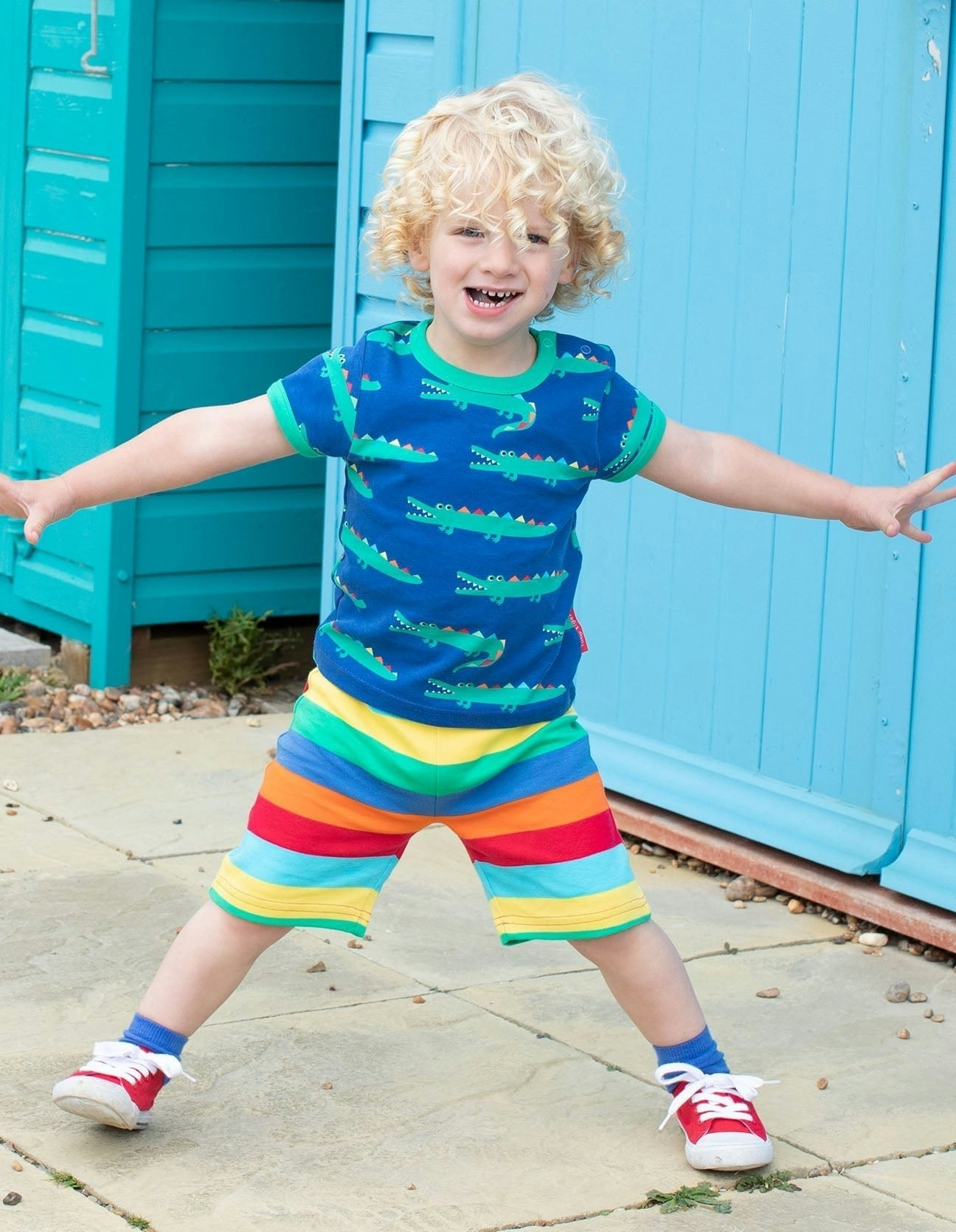 Toby Tiger Organic Multi Stripe Shorts - 2-3Y / 98Cm