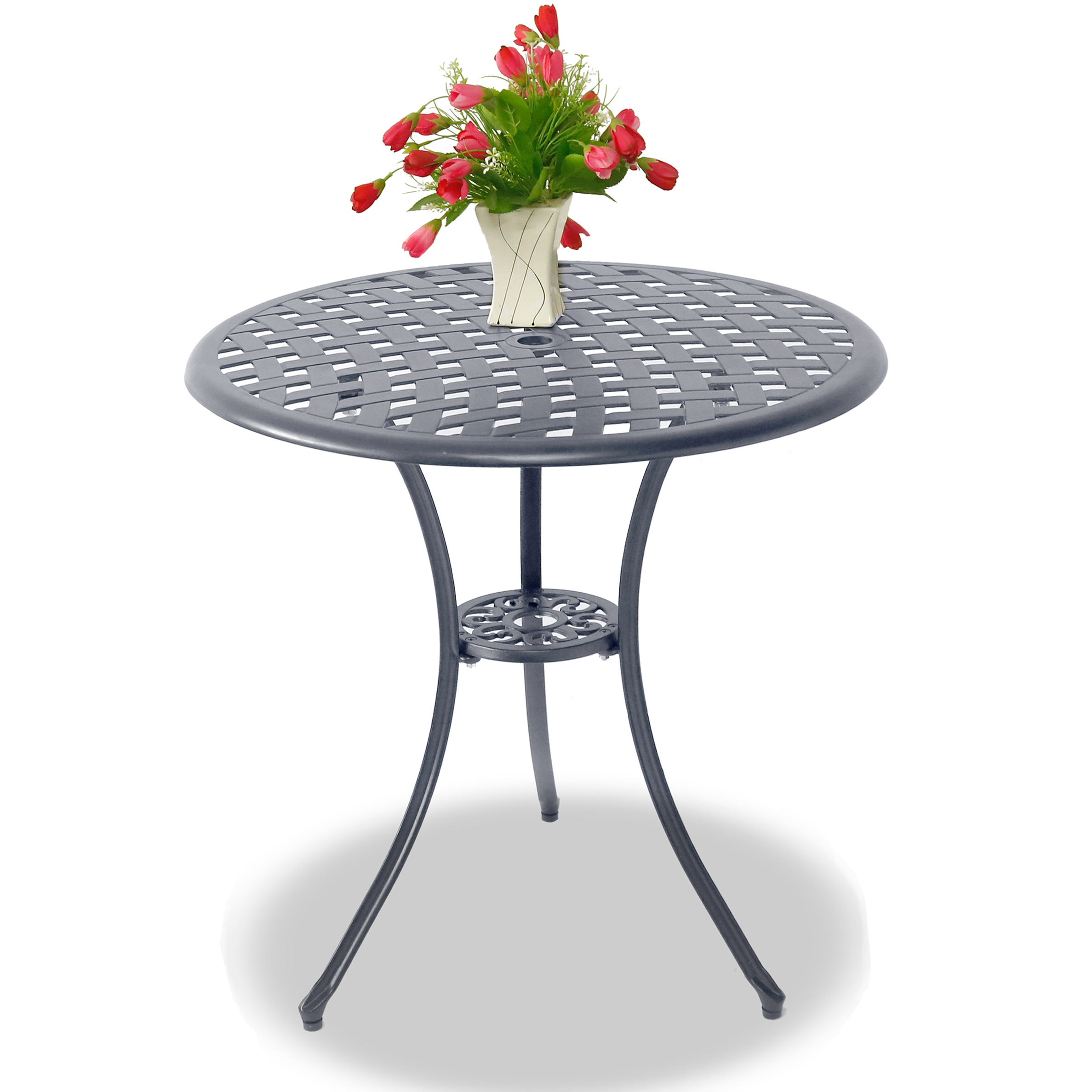 Rackhams Grey Oshowa Garden And Patio Cast Aluminium Bistro Table