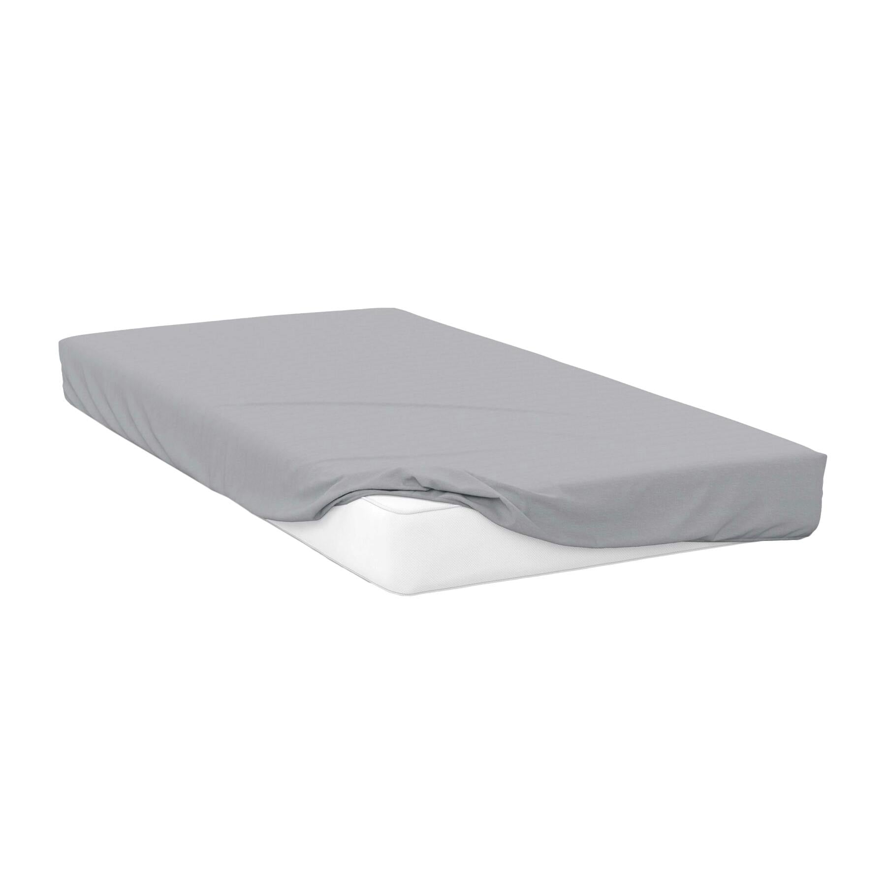 Belledorm Grey Sateen Extra Deep Fitted Sheet - Platinum - Platinum - Emperor - 100% Cotton