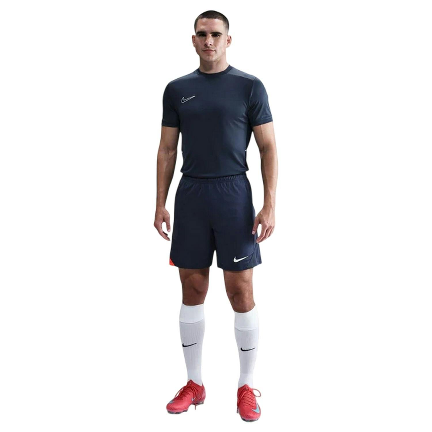 Nike Men's Blue/White Strike Football Shorts - S - 100% Polyester