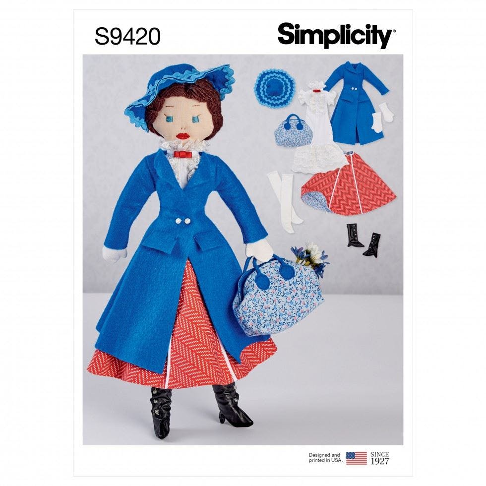 Simplicity Sewing Pattern 9420, Toys, Doll Clothes Os (One Size) - Intermediate - Os (One Size)
