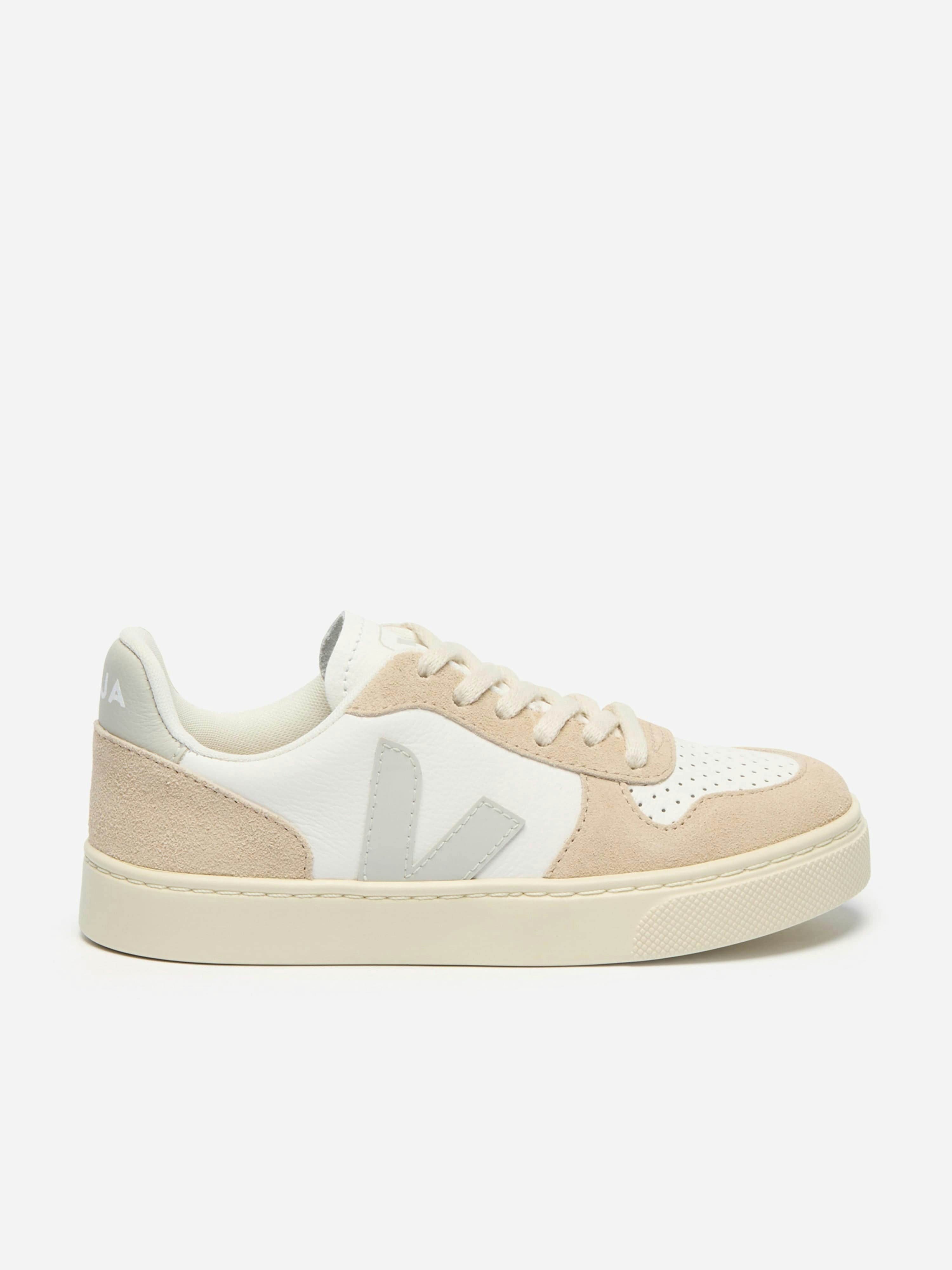 Veja White Kids Small V-10 Laces Trainers In - Eu 32 Uk 13.5