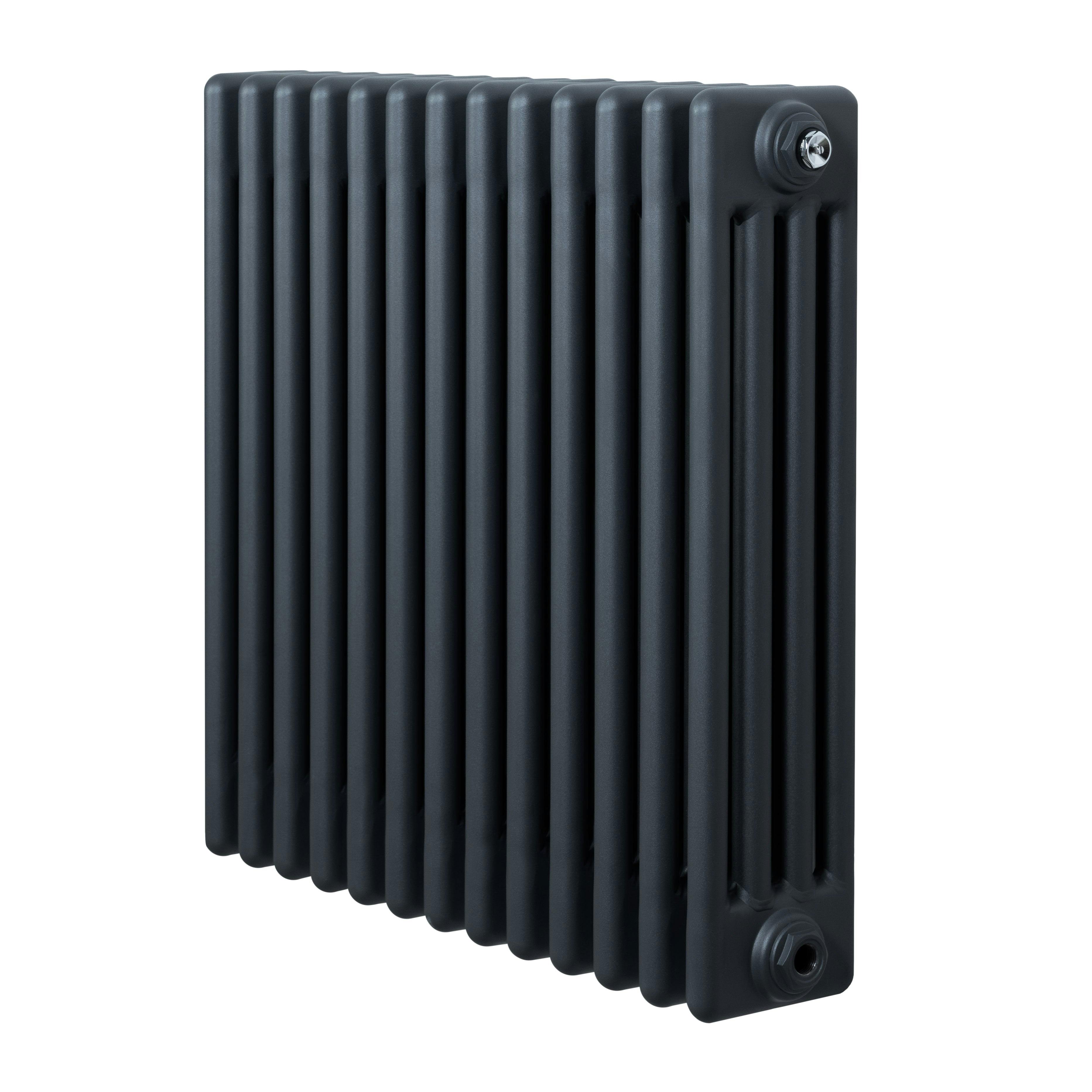Monstershop Anthracite/Grey Traditional 4 Column Radiator - 600 X 605Mm