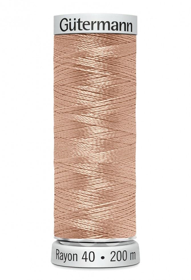 Gutermann No 40 Sulky Rayon Embroidery Thread 200M Rayon Thread Suitable For Embroidery - 1258 - 200 Metres