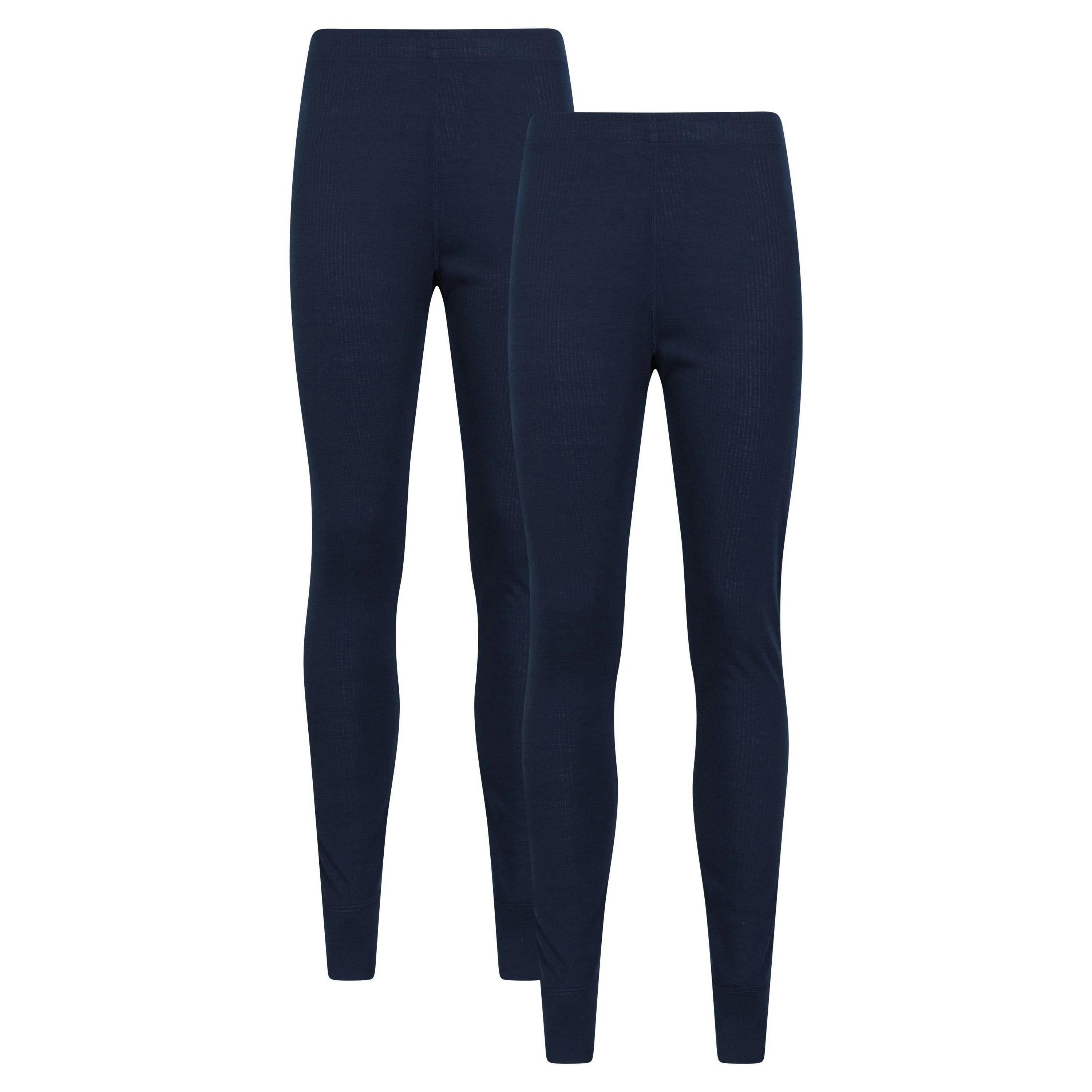 Mountain Warehouse Women's / Talus Thermal Base Layer Leggings (Pack Of 2) - Navy - 6 Uk - Navy - 100% Polyester