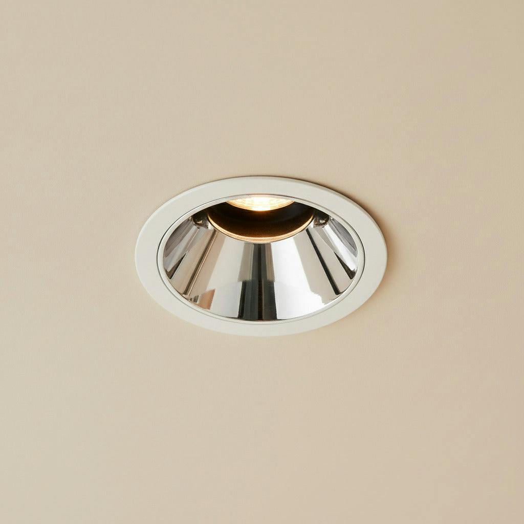 Rackhams White/Light 5 Watt Dimmable Polished Chrome Down