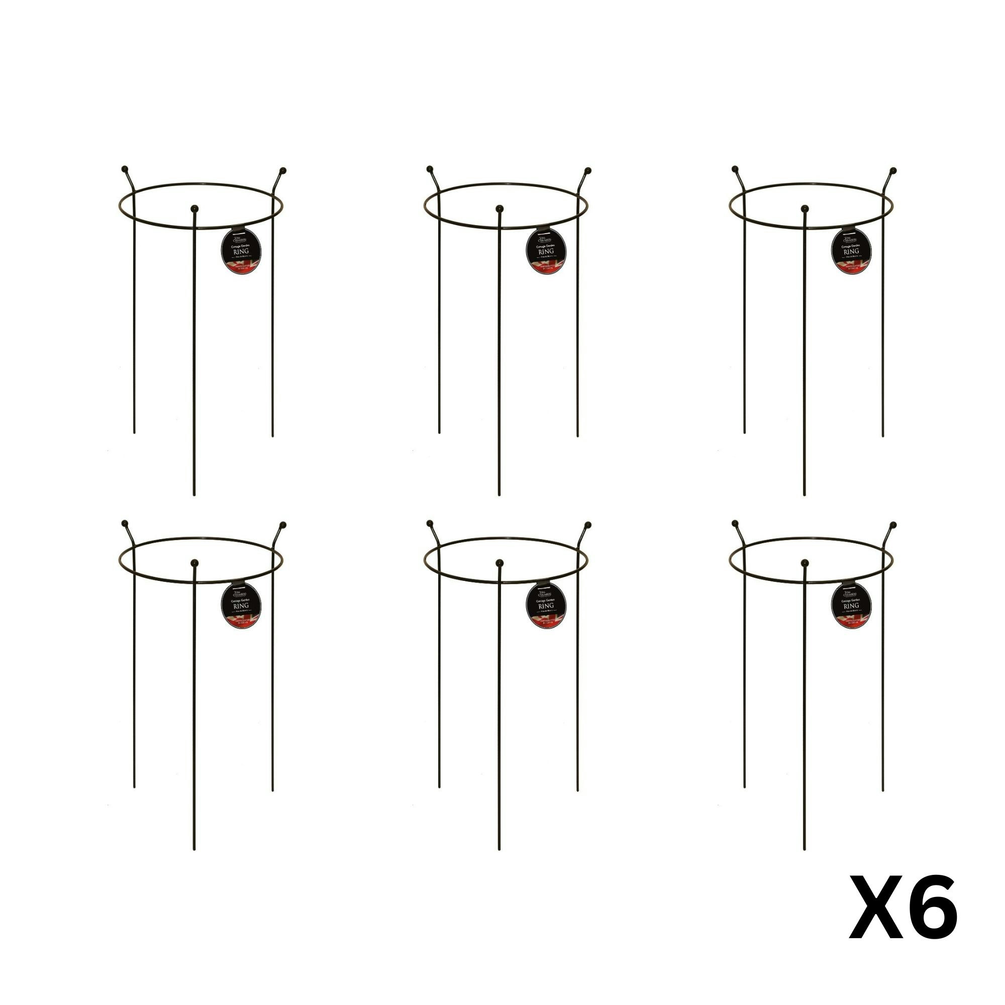 Samuel Alexander Steel Plant Support Ring - Black - 60 x 35cm - 6 Pack - Image 4