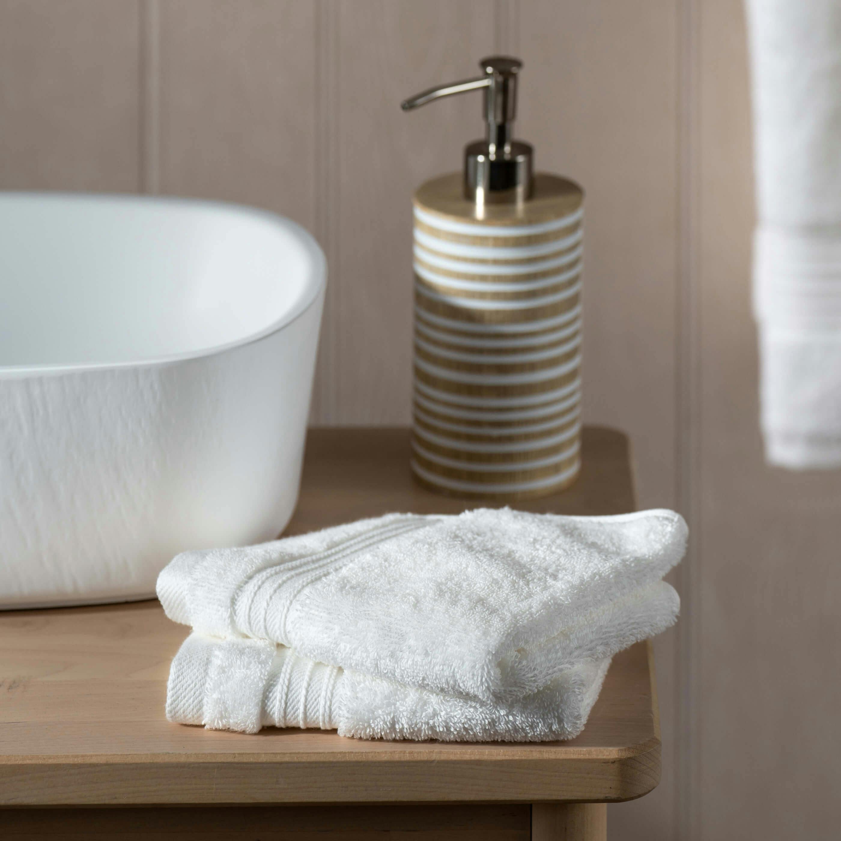 Rackhams White Egyptian Cotton Face Cloth - Pair