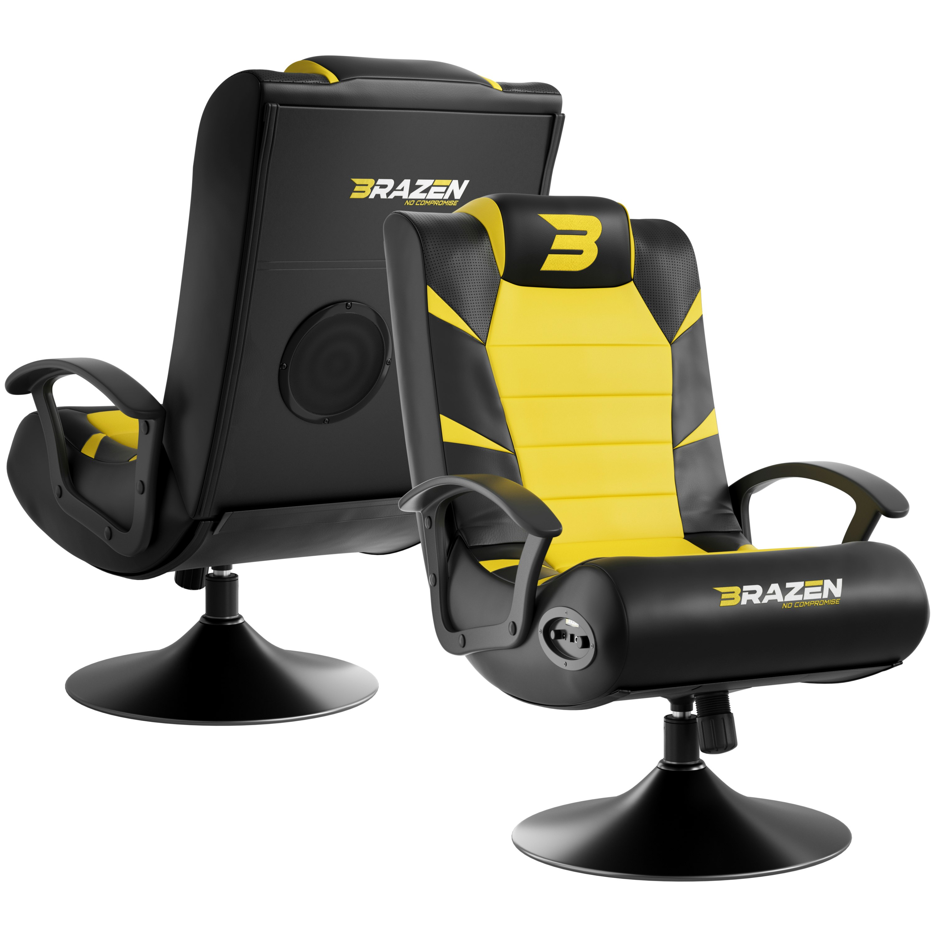 Rackhams Yellow Pride 2.1 Bluetooth Surround Sound Gaming Chair - Pu - Sound Chair