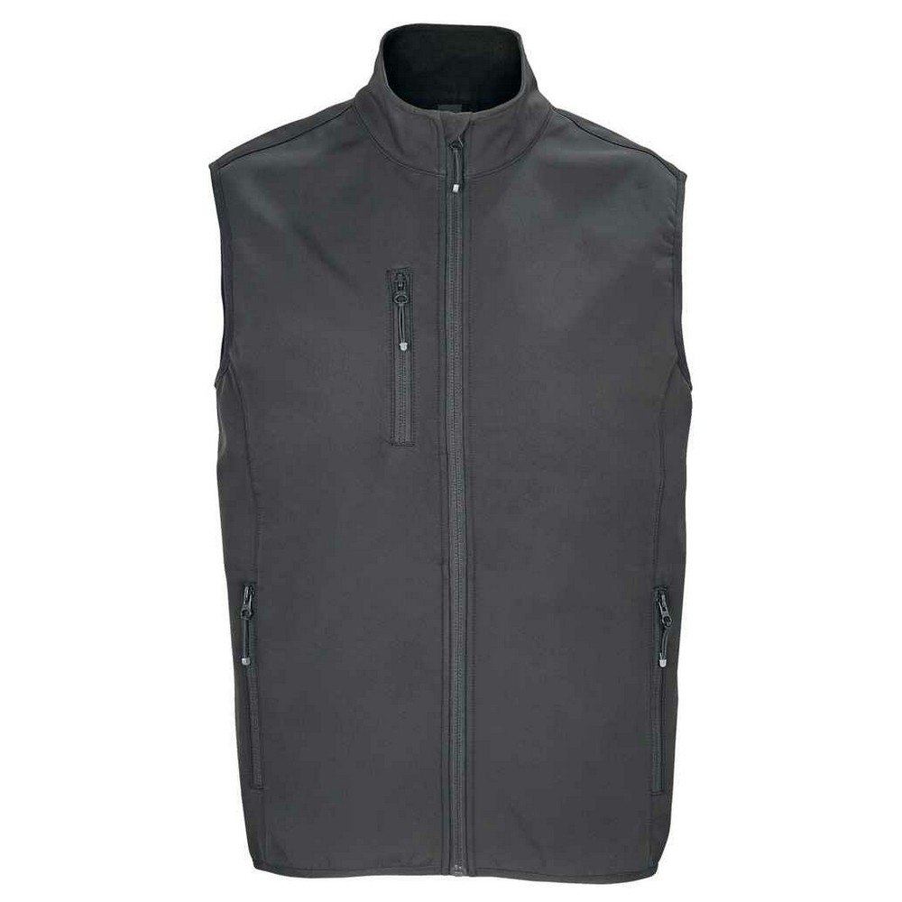 Sols Men's Falcon Softshell Recycled Body Warmer - Charcoal - S - Charcoal