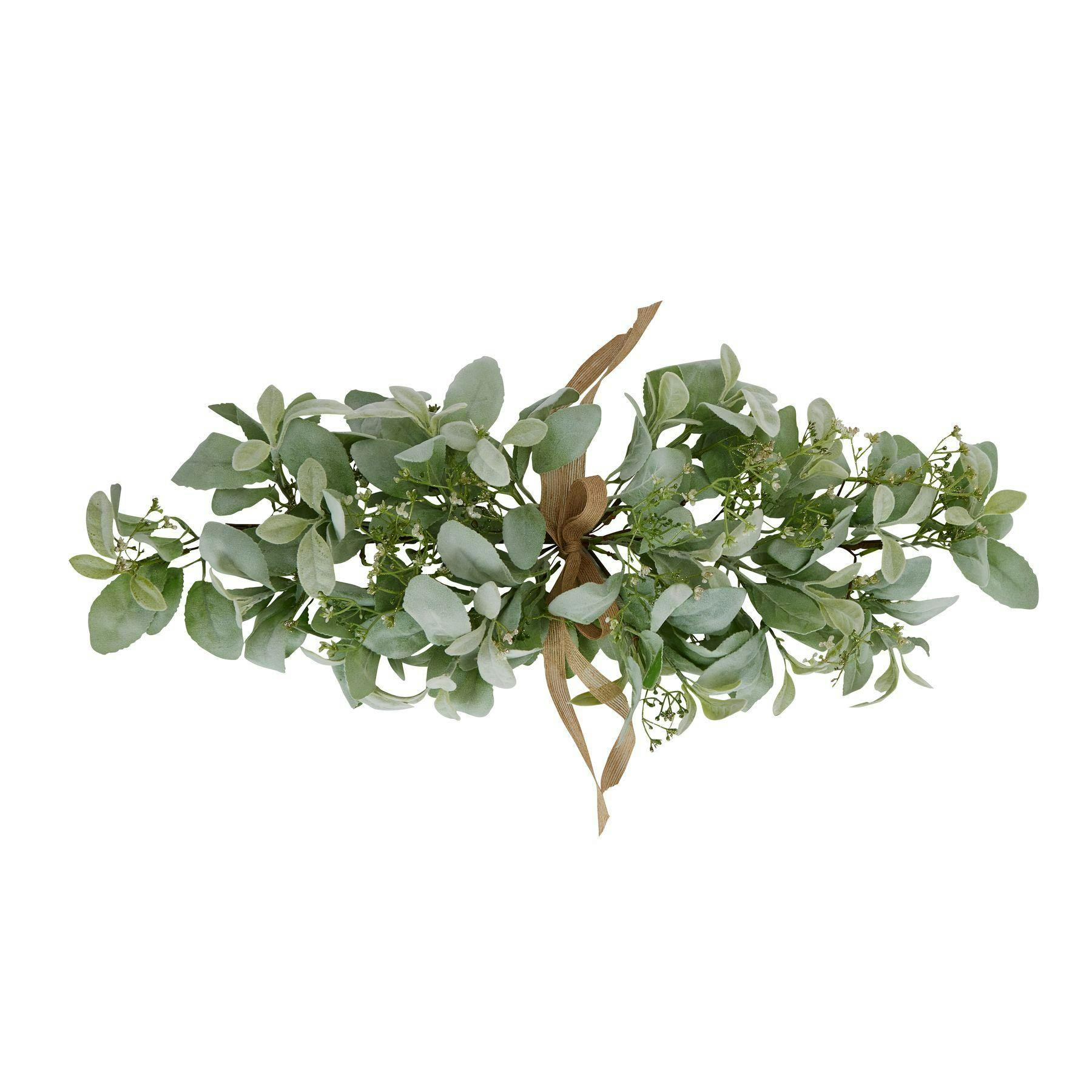 Hill Interiors Lambs Ear & Wax Flower Winter Artificial Flower - Green - Image 2