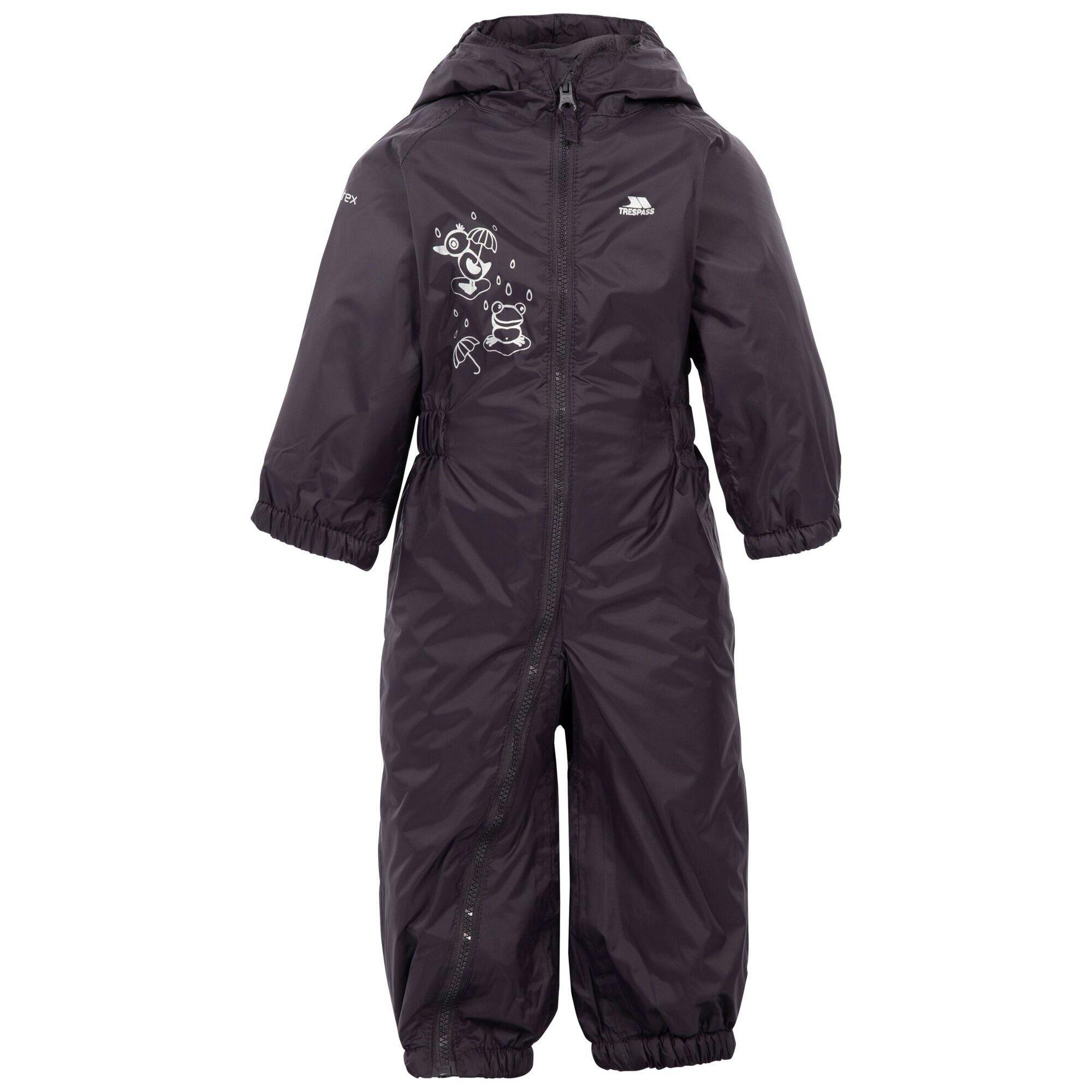 Trespass (12/18 Months, Dark Grey) Baby Unisex Dripdrop Padded Waterproof Rain Suit - Image 3