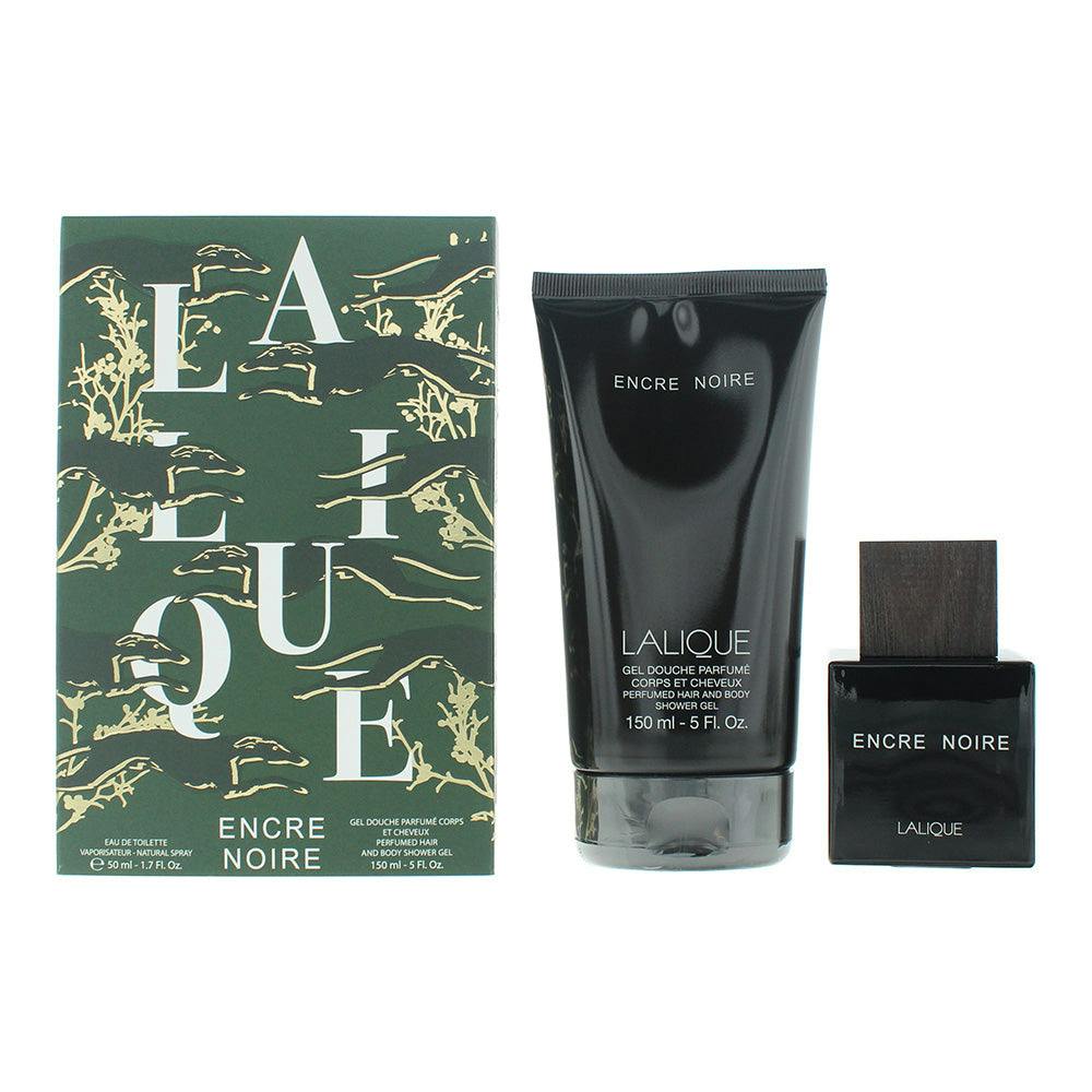 Encre Noire Lalique 2 Piece Gift Set: Eau De Toilette 50Ml - Shower Gel 150Ml