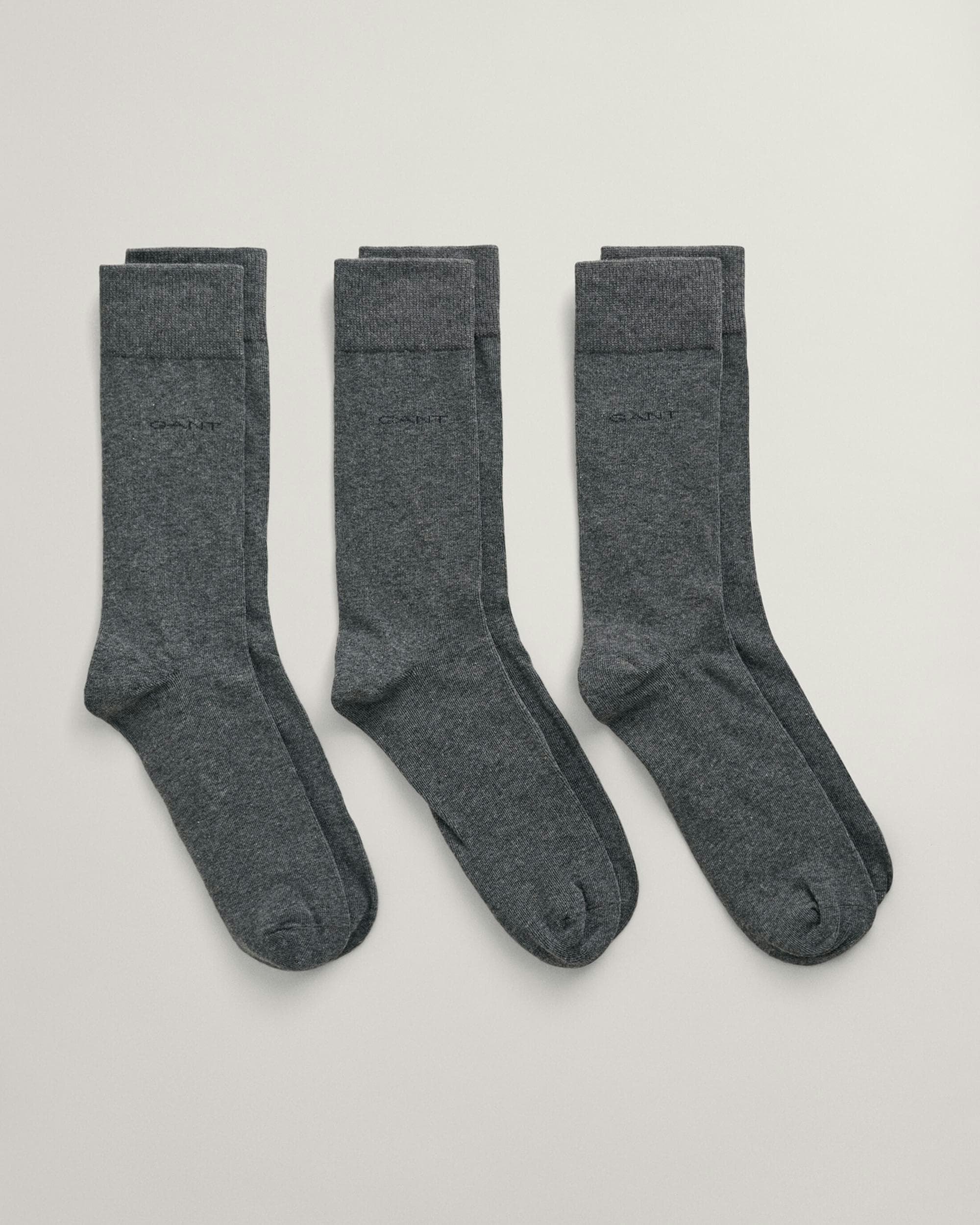 Gant Men's Soft Cotton Socks 3-Pack - 90 Charcoal Melange - 90 Charcoal Melange - Uk9-11 Eu43-45 Us10-12 - Image 6