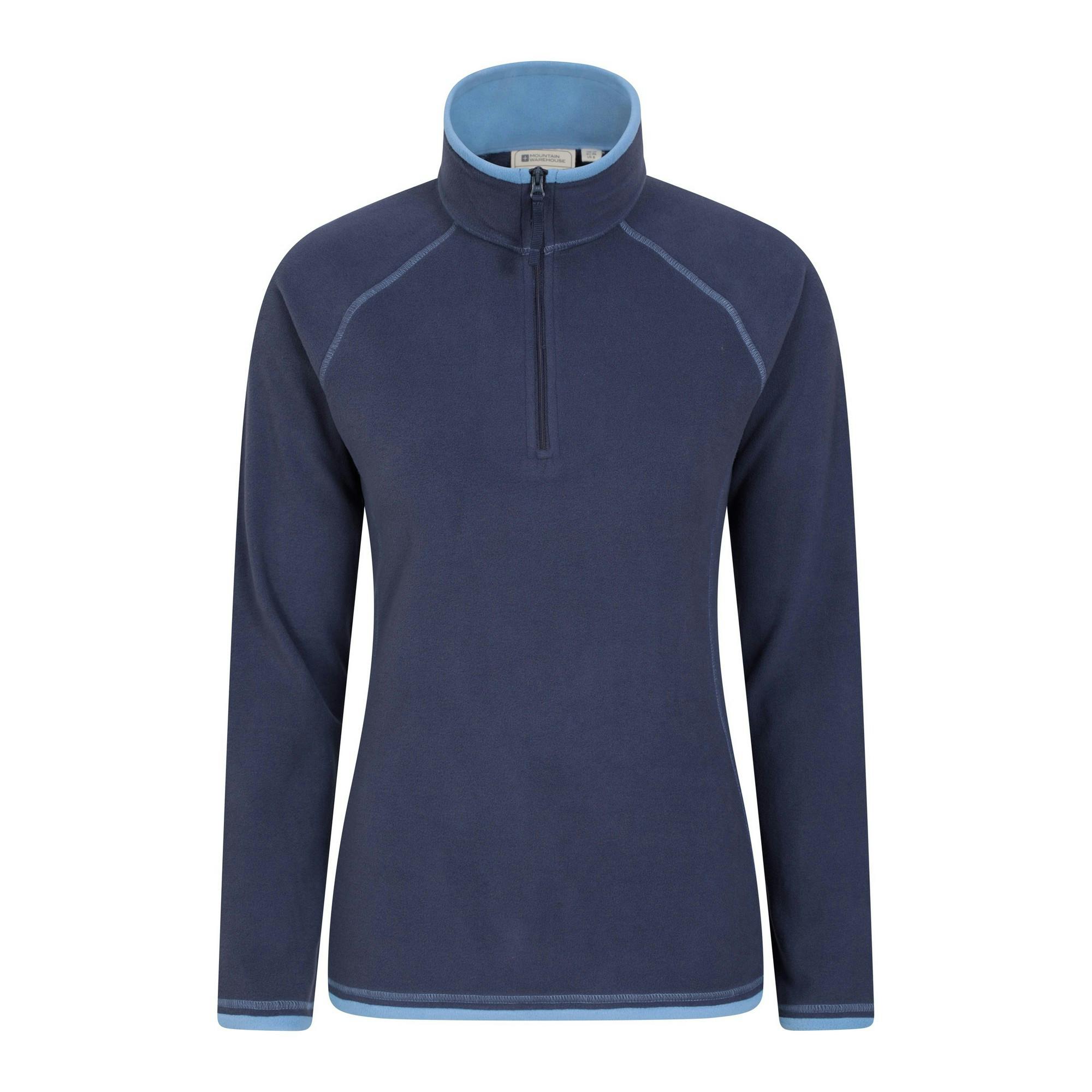 Mountain Warehouse Women's Montana Half Zip Fleece Top - Navy - 18 Uk - Navy - 100% Polyester