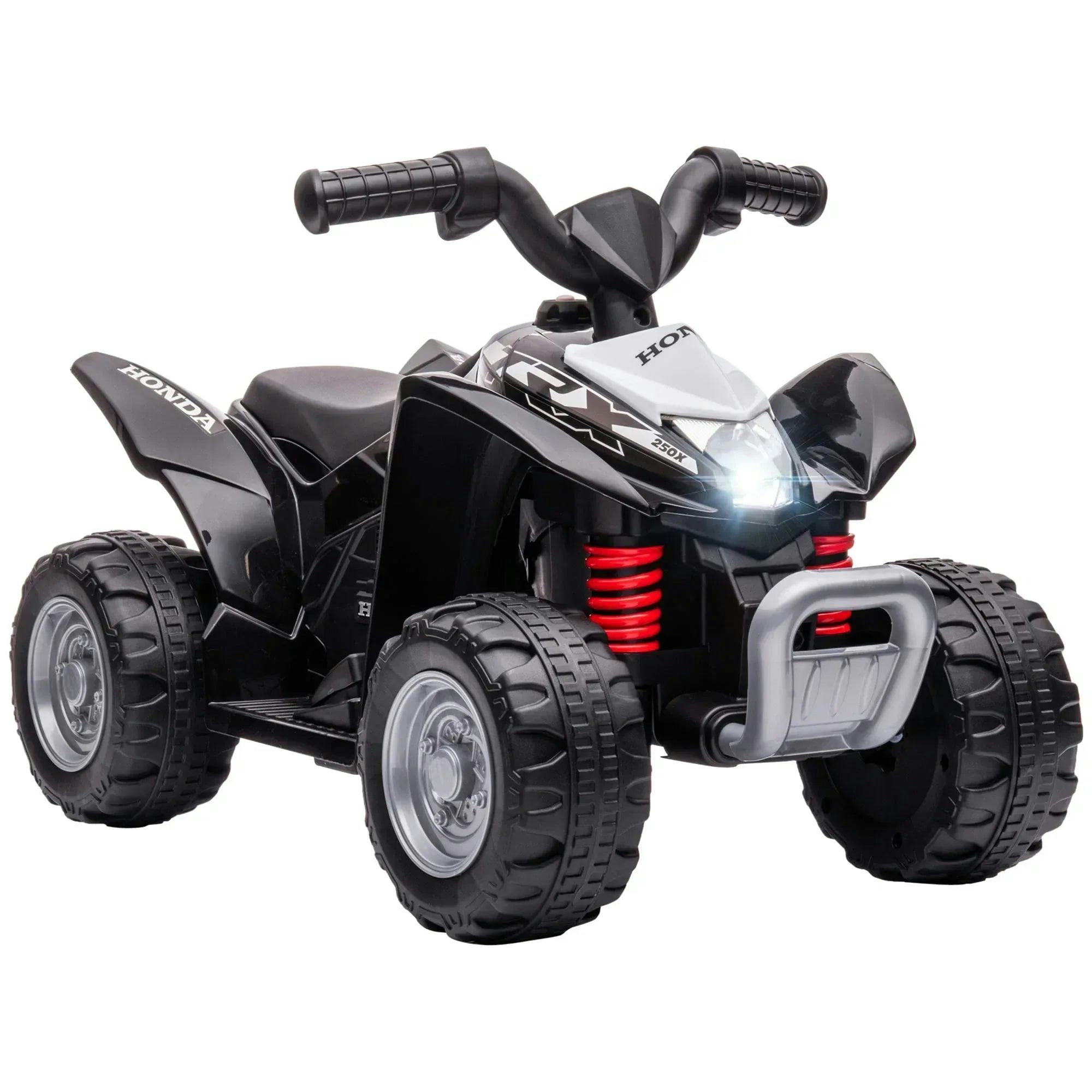 Bobobiy Black Honda Licensed Kids Electric Quad Bike, 6V Atv Ride On For Ages 1.5-3 Years,