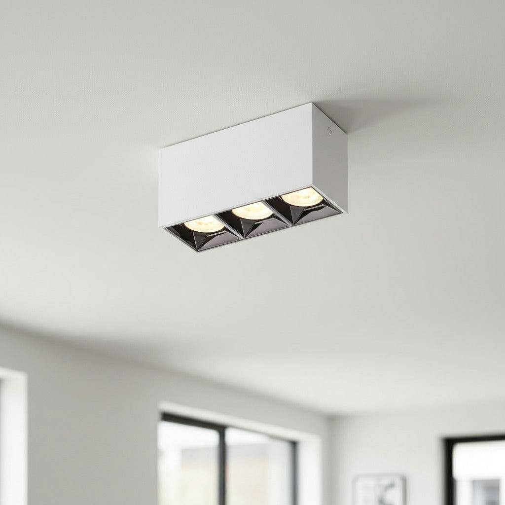 Ultra Beam Lighting White 9 Watt Semi Flush Mount Ceiling Lamp
