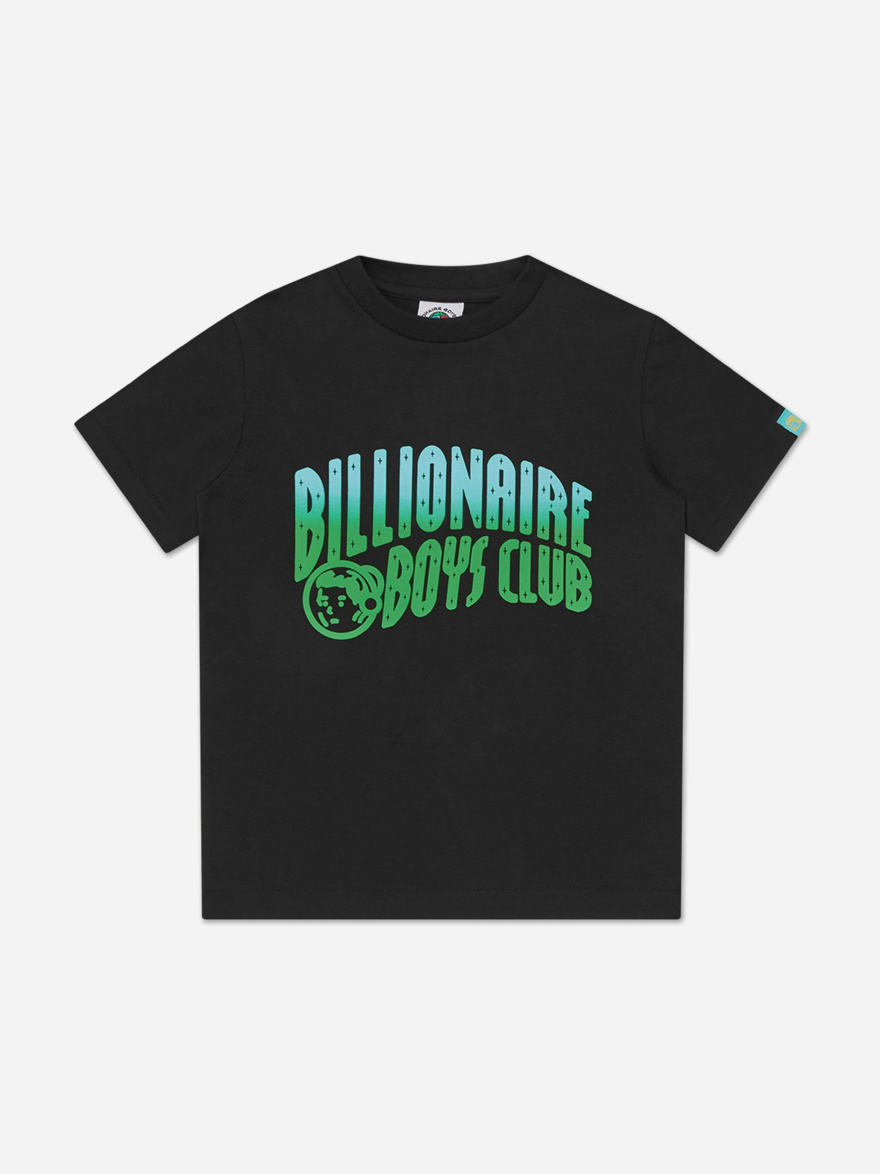 Billionaire Boys Club Boys Black Billionaire Club Gradient Puff Print Arch Logo T-Shirt In - 4 Yrs