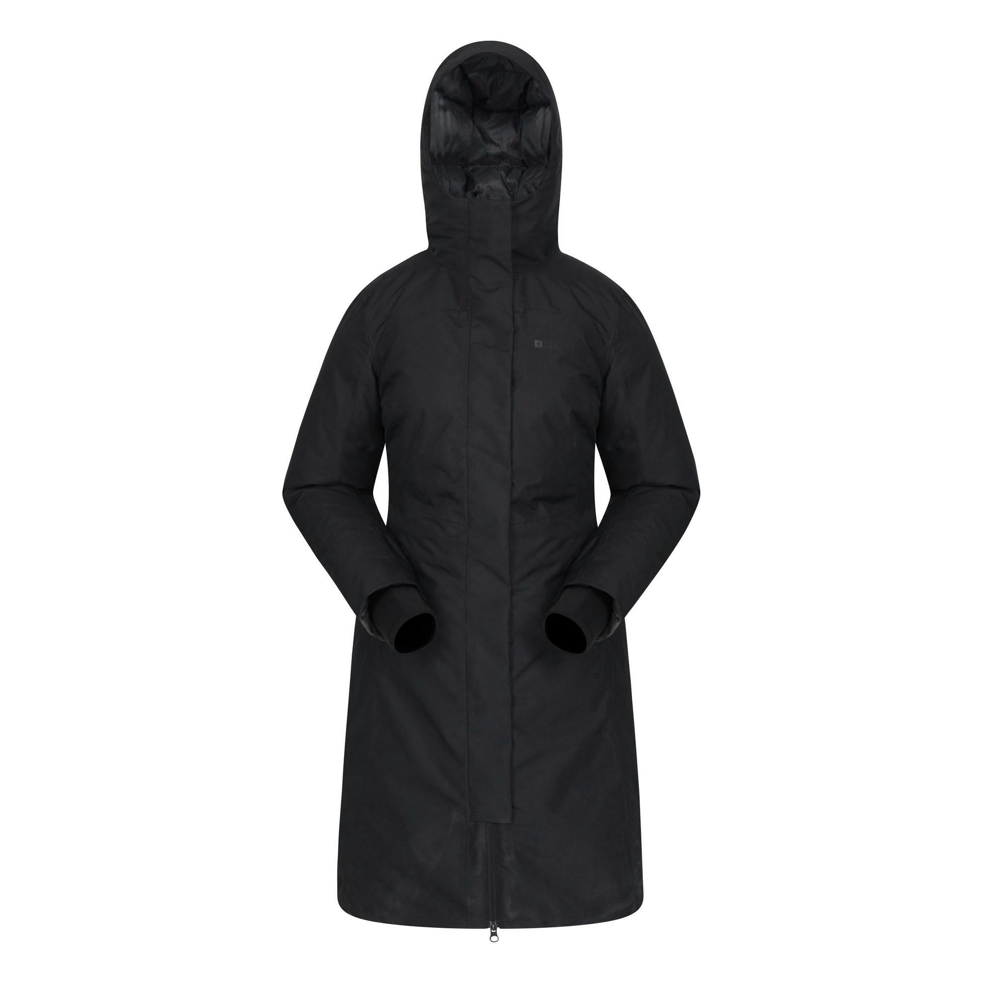 Mountain Warehouse Women's Black Polar Down Long Length Hybrid Jacket - 12 Uk - 100% Polyester