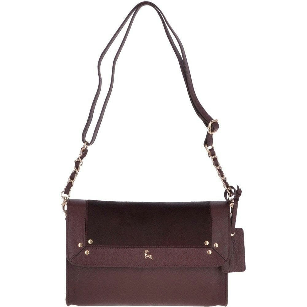 Ashwood Grain 'Viviana' Natural Hair On Hide Medium Crossbody Bag - One Size - Borduex - Leather
