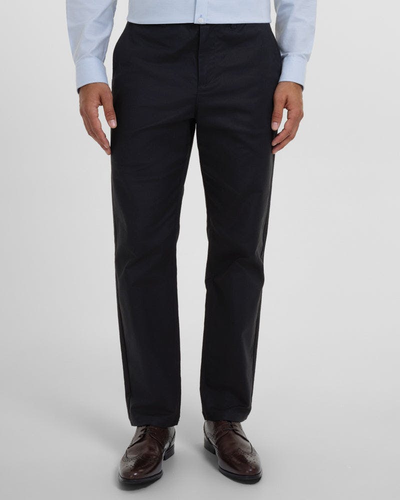 Steel & Jelly Black Smart Slim Fit Cotton Stretch Chino Trousers - Navy - 32R