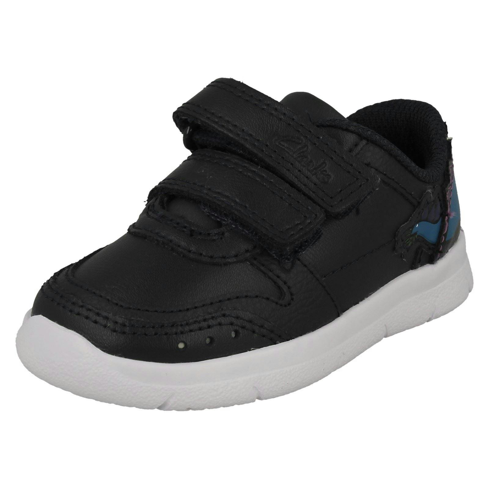 Clarks Boys Stegosaurus Detailed Lightweight Trainers Ath Steggy - Navy - Uk 4.5 Infant - G