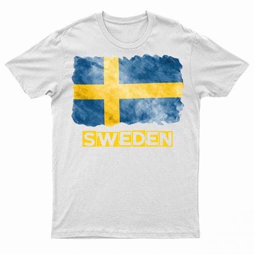 Coolandnew Men's White Adults Sweden T-Shirt - L