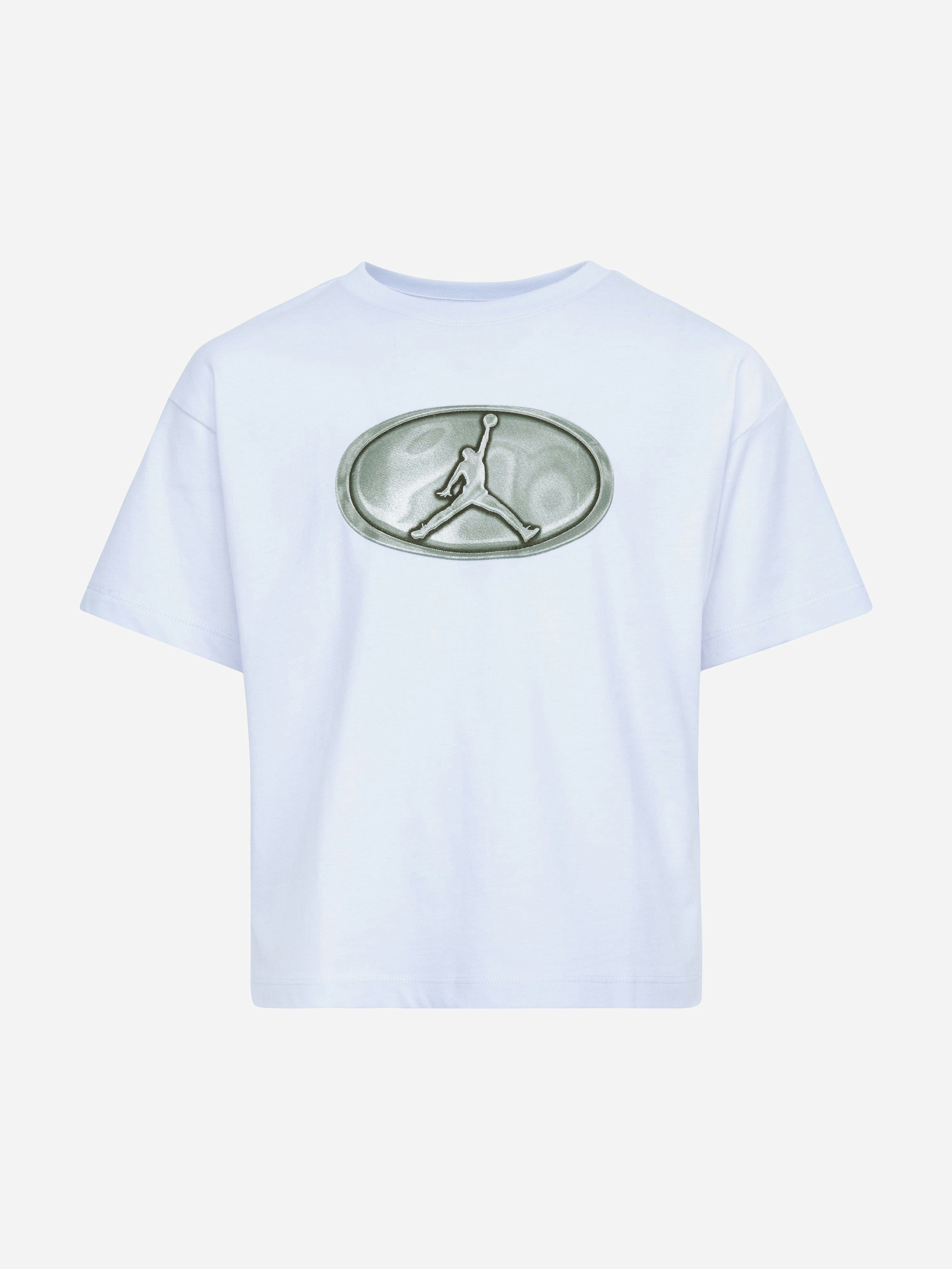 Jordan Girls Grey Logo T-Shirt In - 13 - 15 Yrs