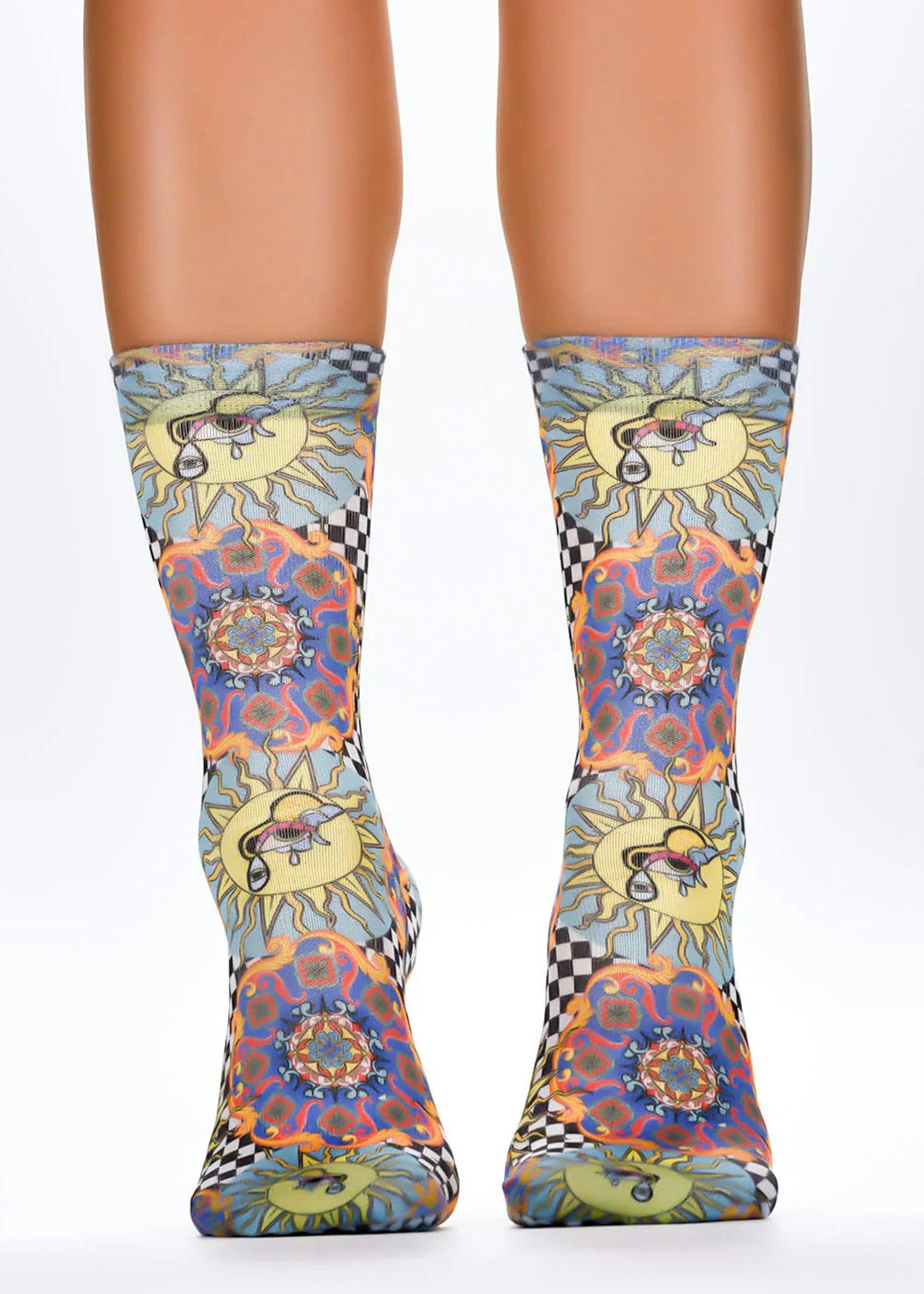 Jemsox Women's Italian Checks Fun Gift Socks