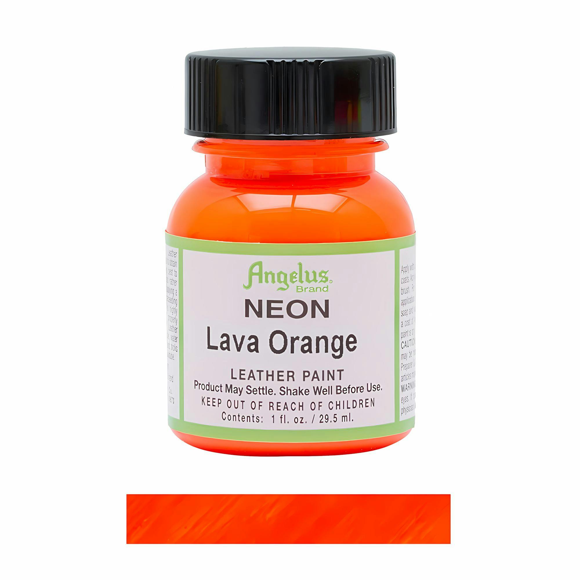 Rackhams Orange Neon Leather Paint For Sneaker Customs And Shoes 1Oz - Lava