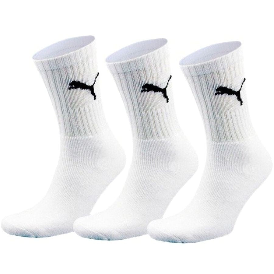 Puma White 3-Pack Sports Socks, - Eur 39-42