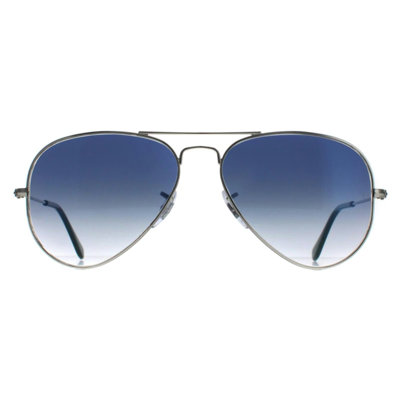 Ray-Ban Aviator Mens Silver Gradient Light Blue Sunglasses Metal - Size 62x14x140mm - Image 10