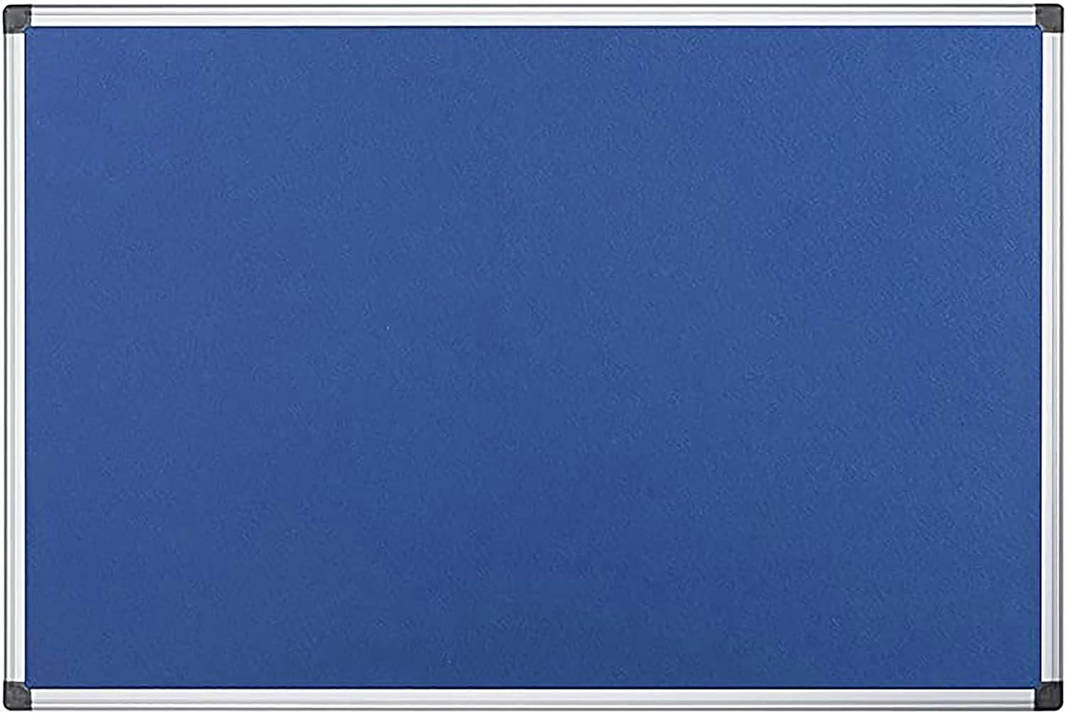 Rackhams Blue 60 Cm X 45Cm Aluminium Frame Felt Notice Pin Board - Notice Board Bulletin Frame For Office, School, Bedroom, Memo, And Home