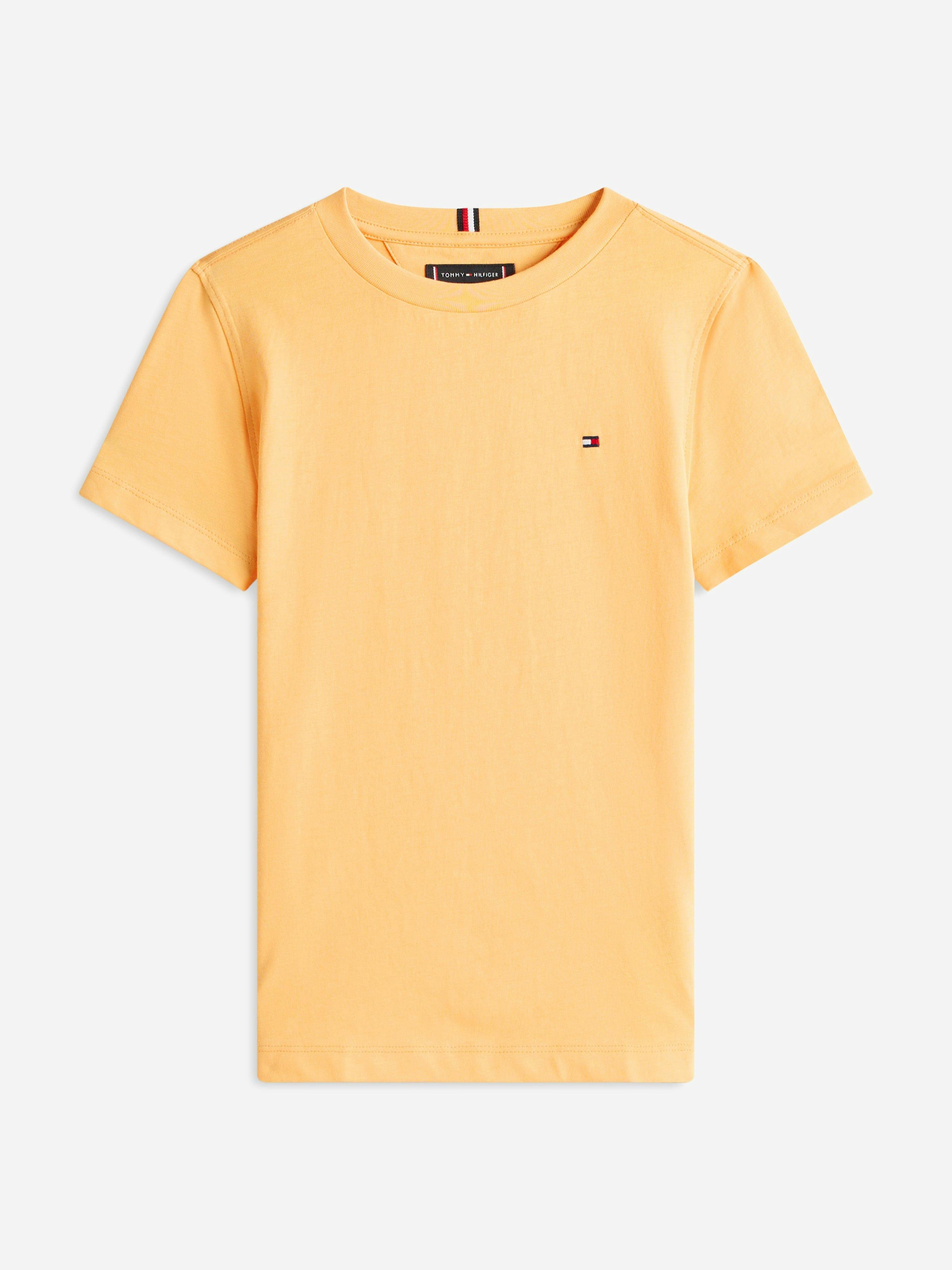 Tommy Hilfiger Boys Orange Essential Cotton Regular Fit T-Shirt In - 6 Yrs