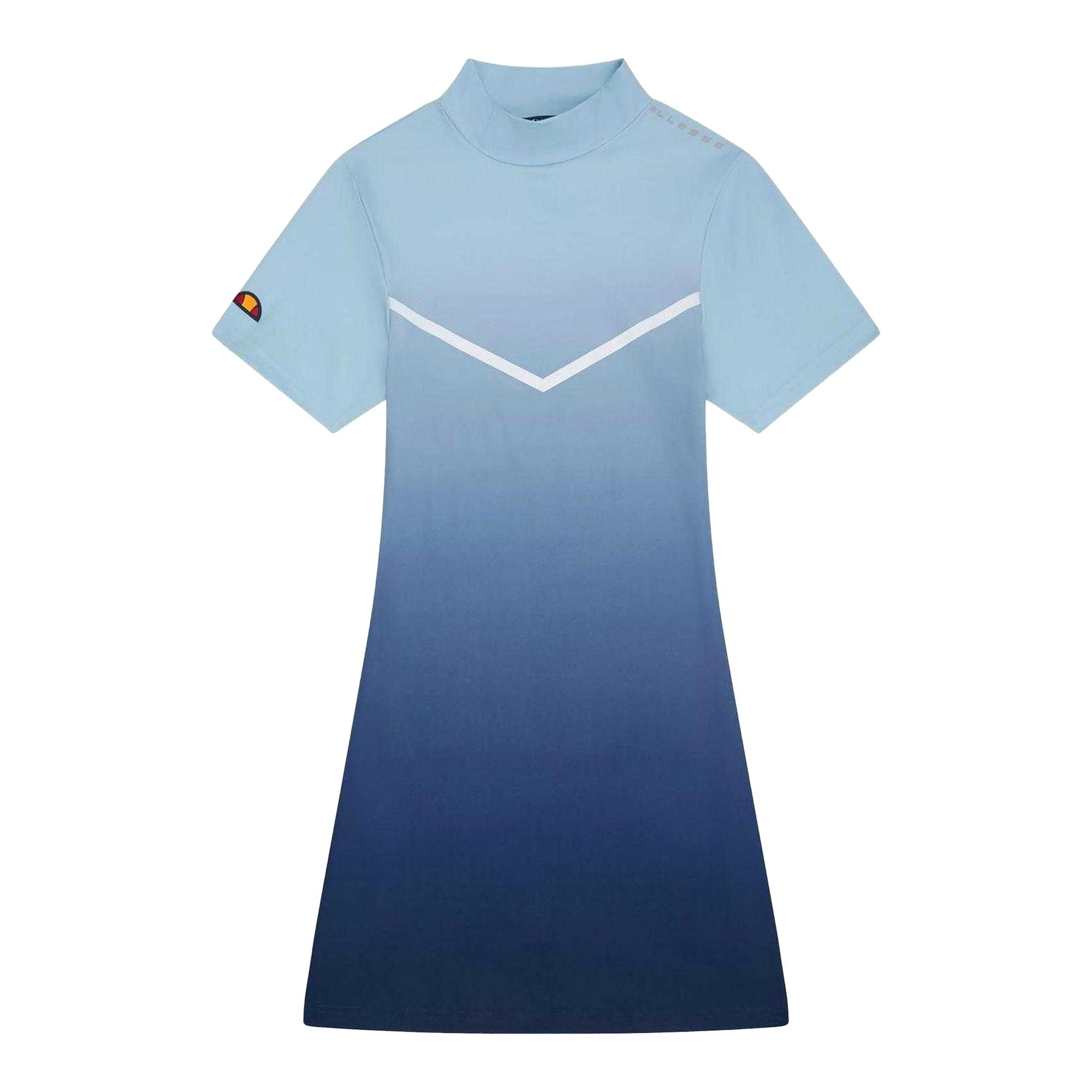 Ellesse Women's Light/Blue Rosalo Ombre T-Shirt Dress - 8 Uk - 80% Polyester/20% Elastane