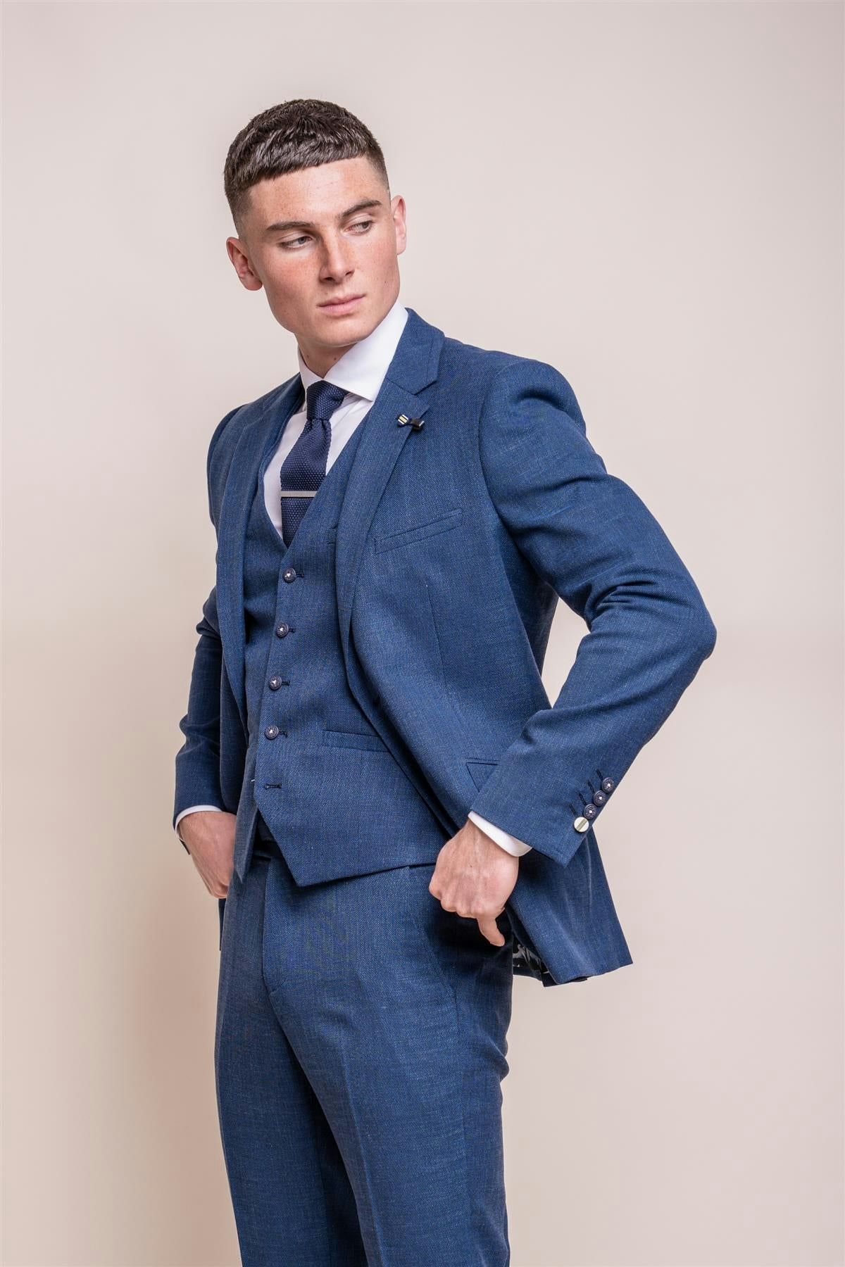 House Of Cavani Blue Miami Half Lined Blazer - 48 Inch Chest