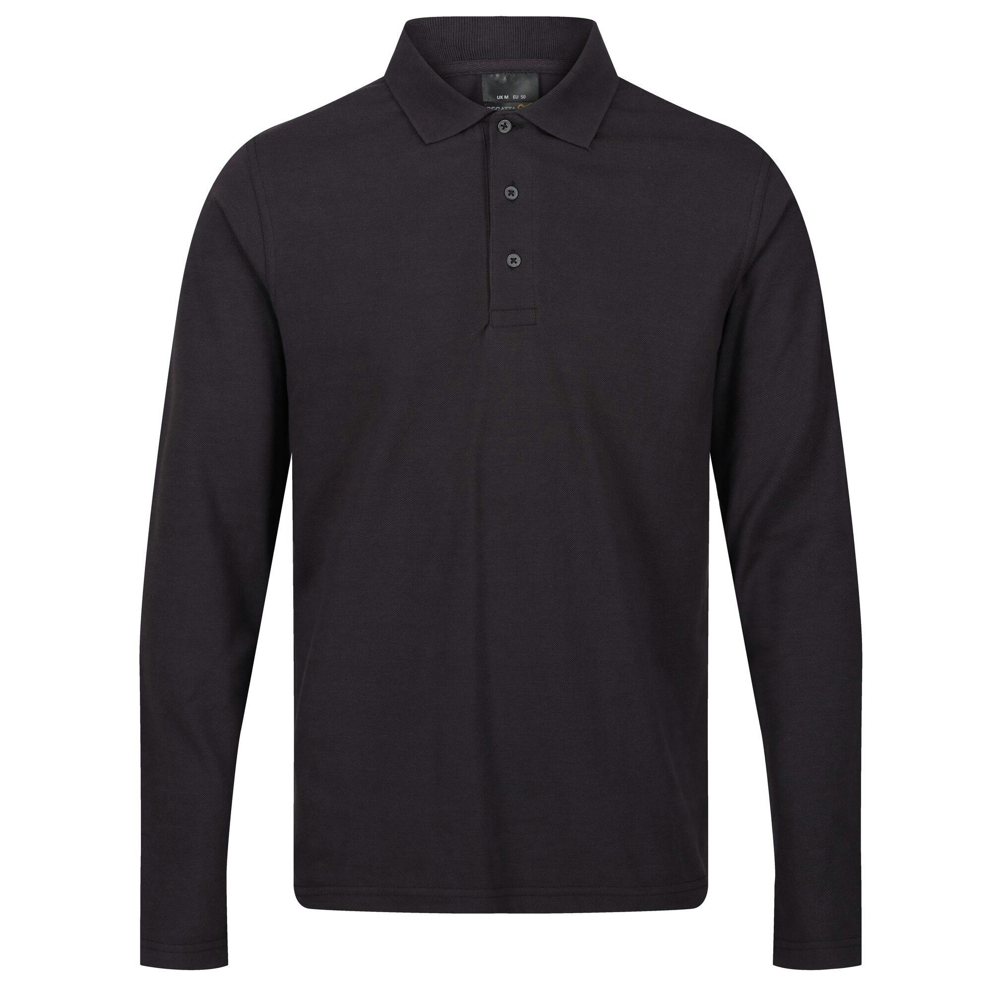 Regatta Men's Grey Professional Long-Sleeved Polo Shirt - Seal - Xl - Seal - 65% Polyester/35% Cotton