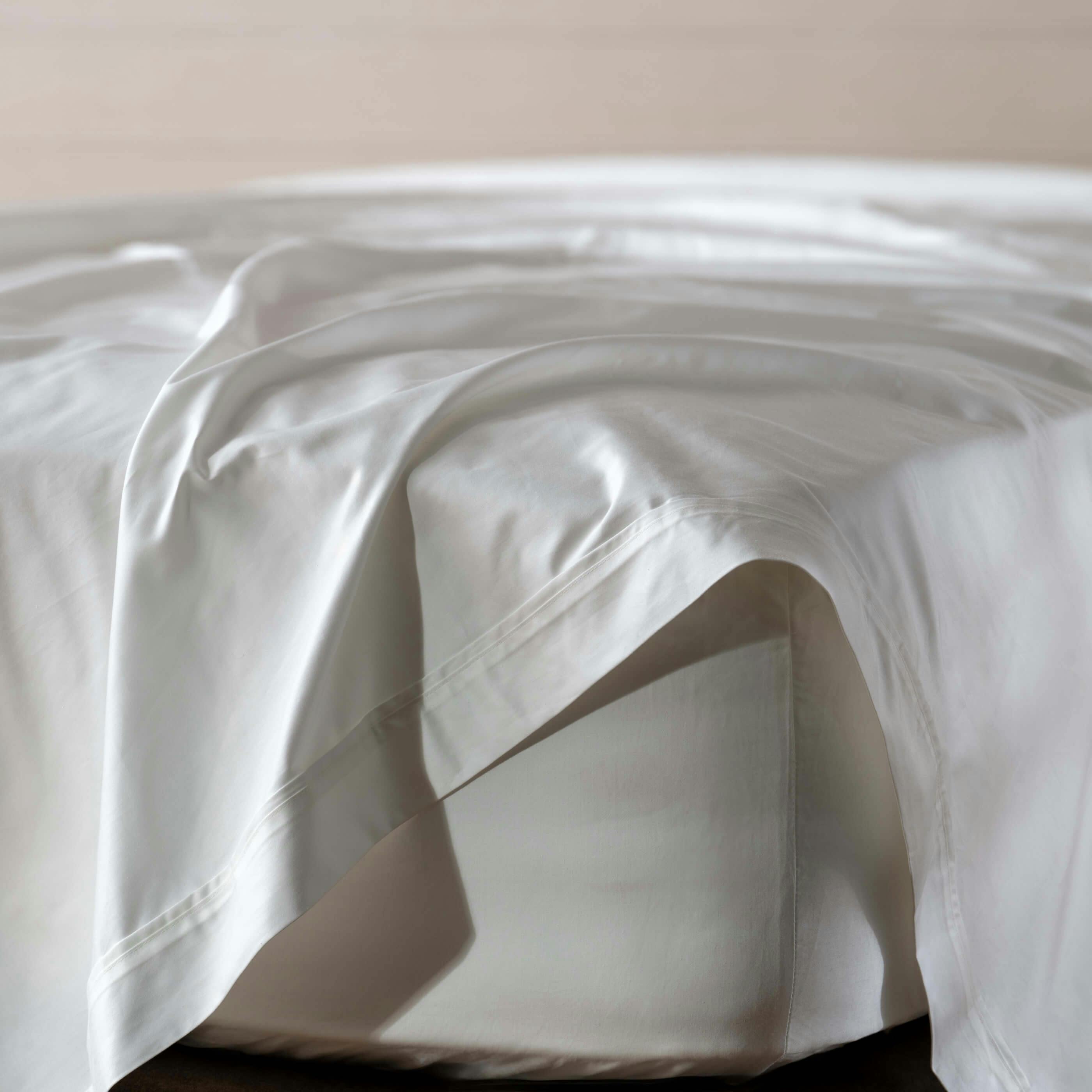 Soak&Sleep White Supima Cotton 1000 Thread Count Flat Sheet - Emperor