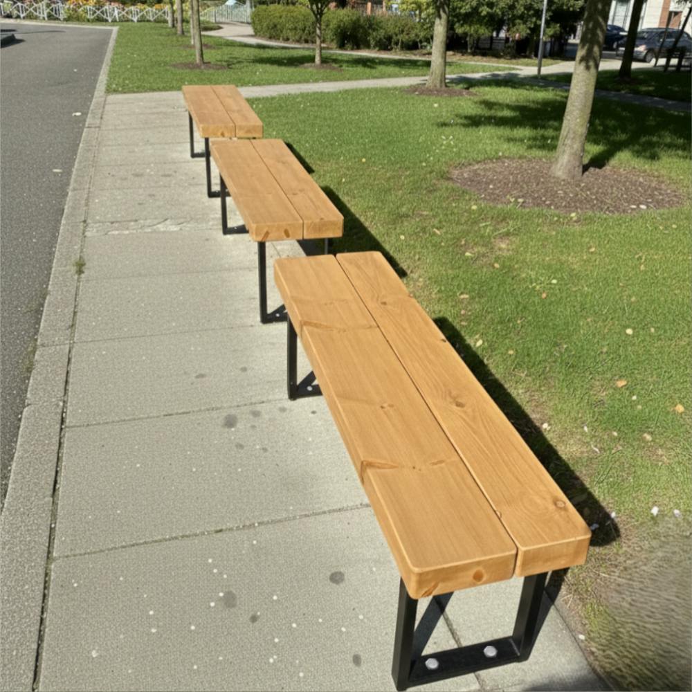 Rackhams Chunky & Sturdy Commercial Outdoor Bench - 270Cm