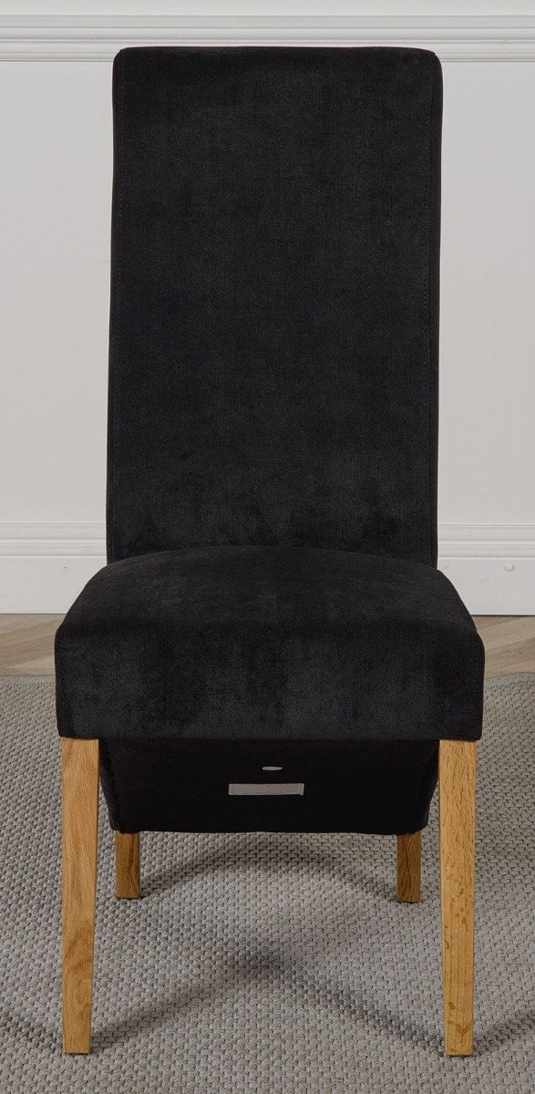 Rackhams Black Lola Fabric Dining Chair - 1