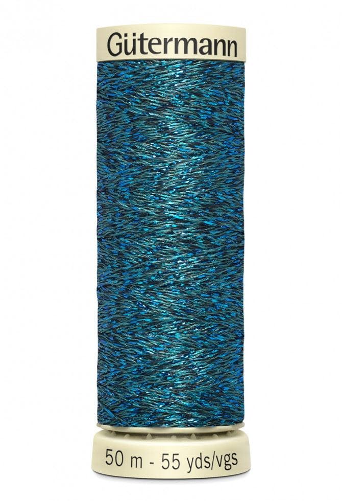 Gutermann Metallic Effect Thread 50M Polyamide, Polyester Thread Suitable For Dressmaking - 483 - 50 Metres
