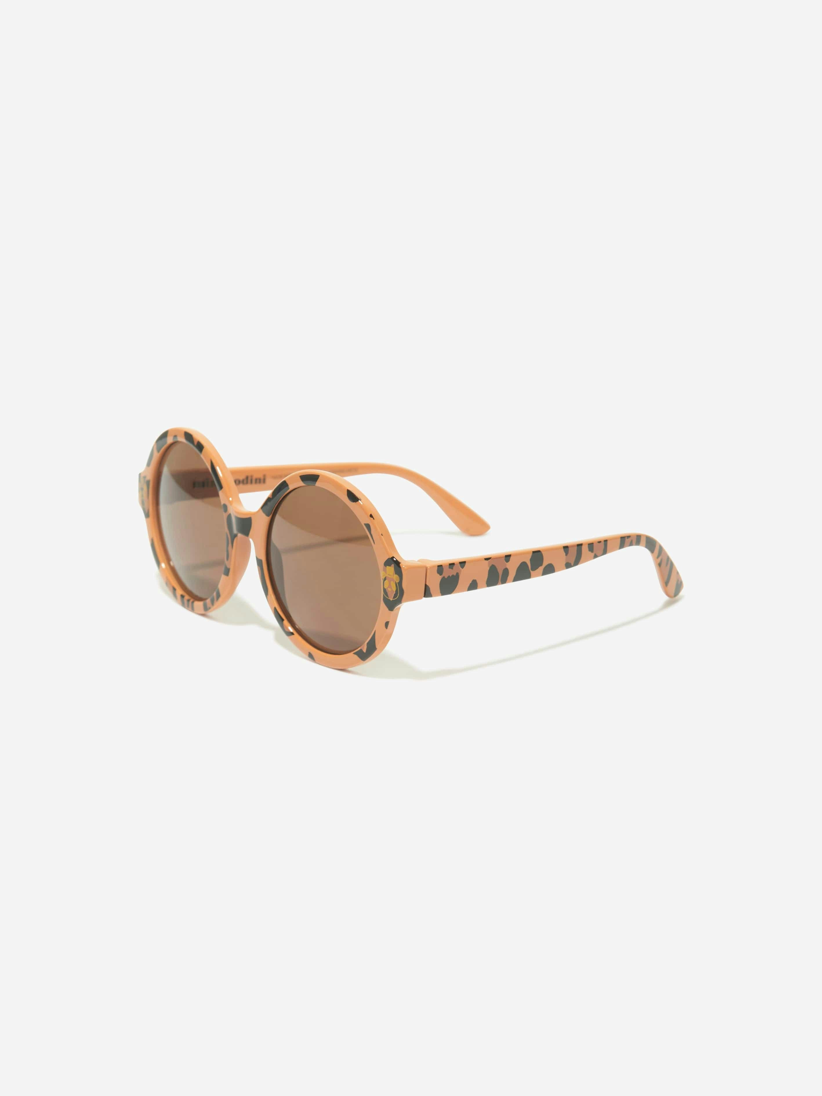 Mini Rodini Girls Beige Round Sunglasses In - One Size
