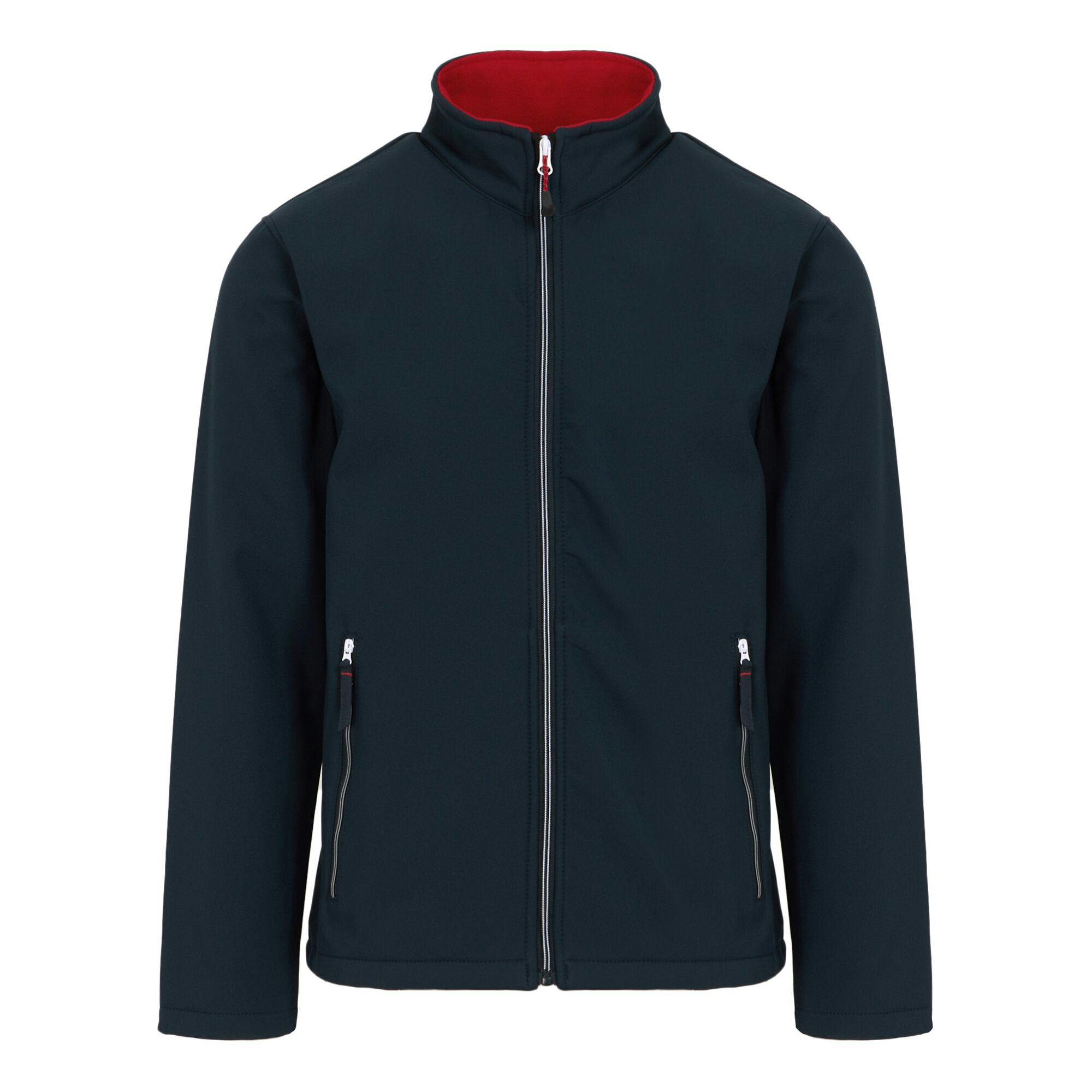 Regatta Men's Red Professional Plain Double Laye Soft Shell Jacket - Navy/Classic - Xl - Navy/Classic - 100% Mixed