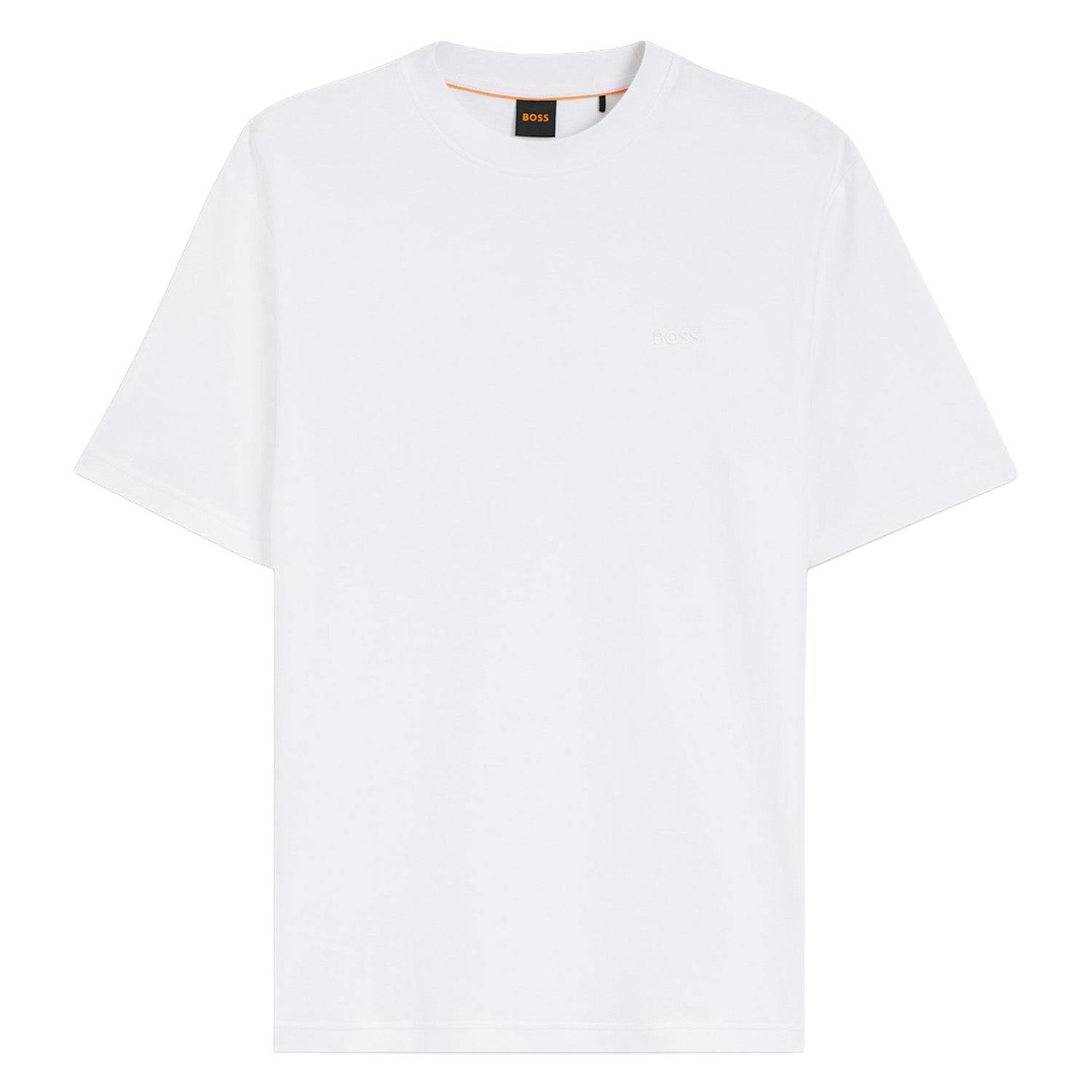 Boss White Te Interlock Relaxed Fit T-Shirt - XX-Large