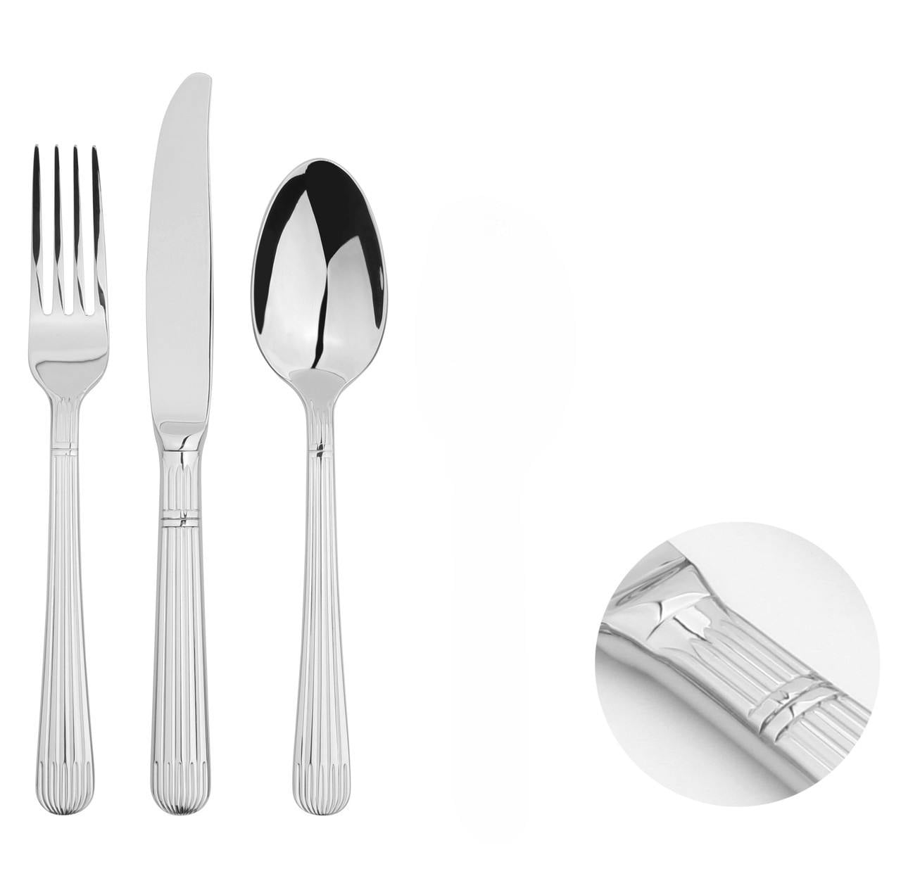Rackhams Cutlery Sets Stainless Steel 18/8 Catering Papyrus 12Pc Set