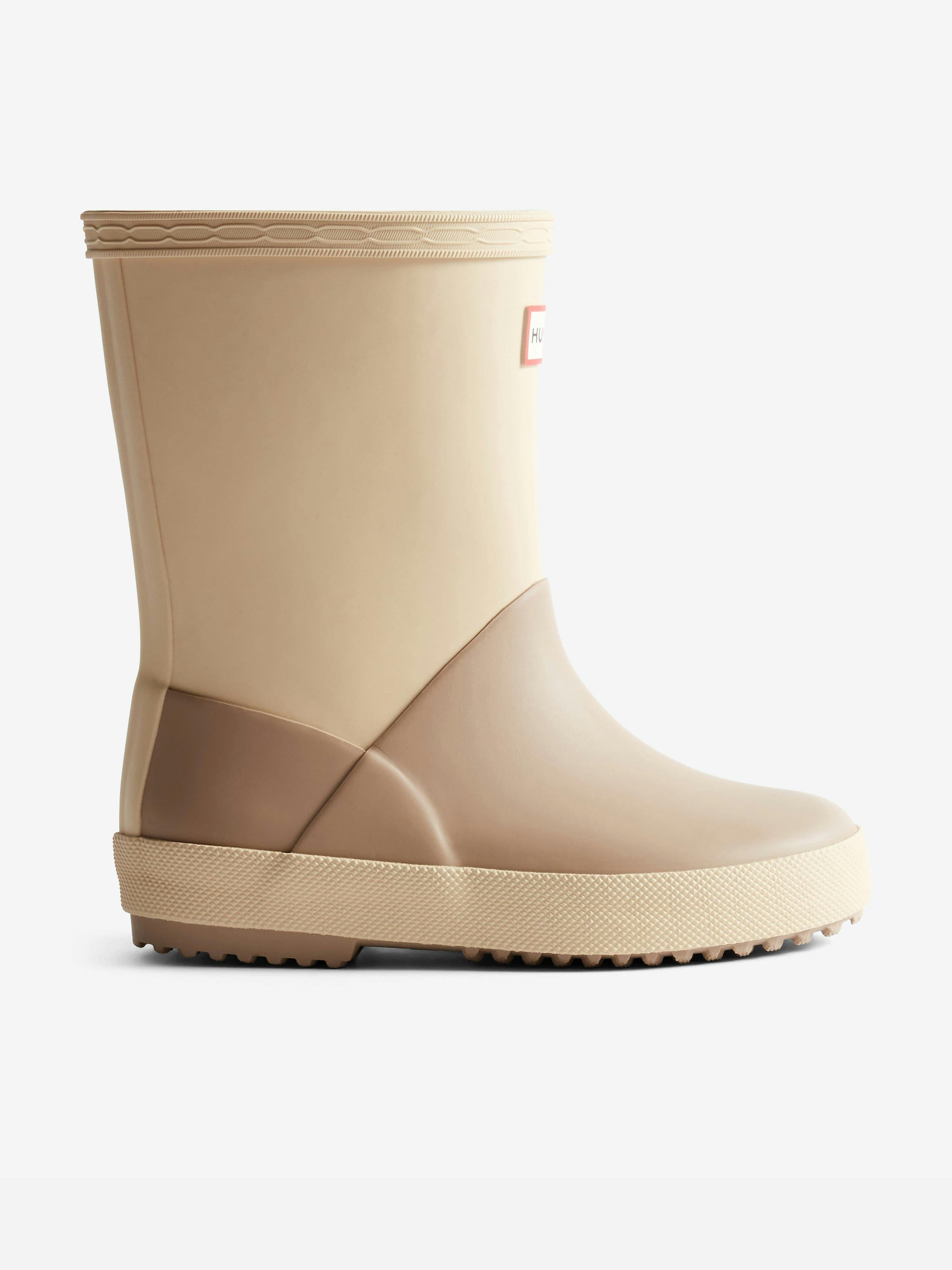 Hunter Boys Beige Kids First Wellington Boots In - Eu 21 Uk 4