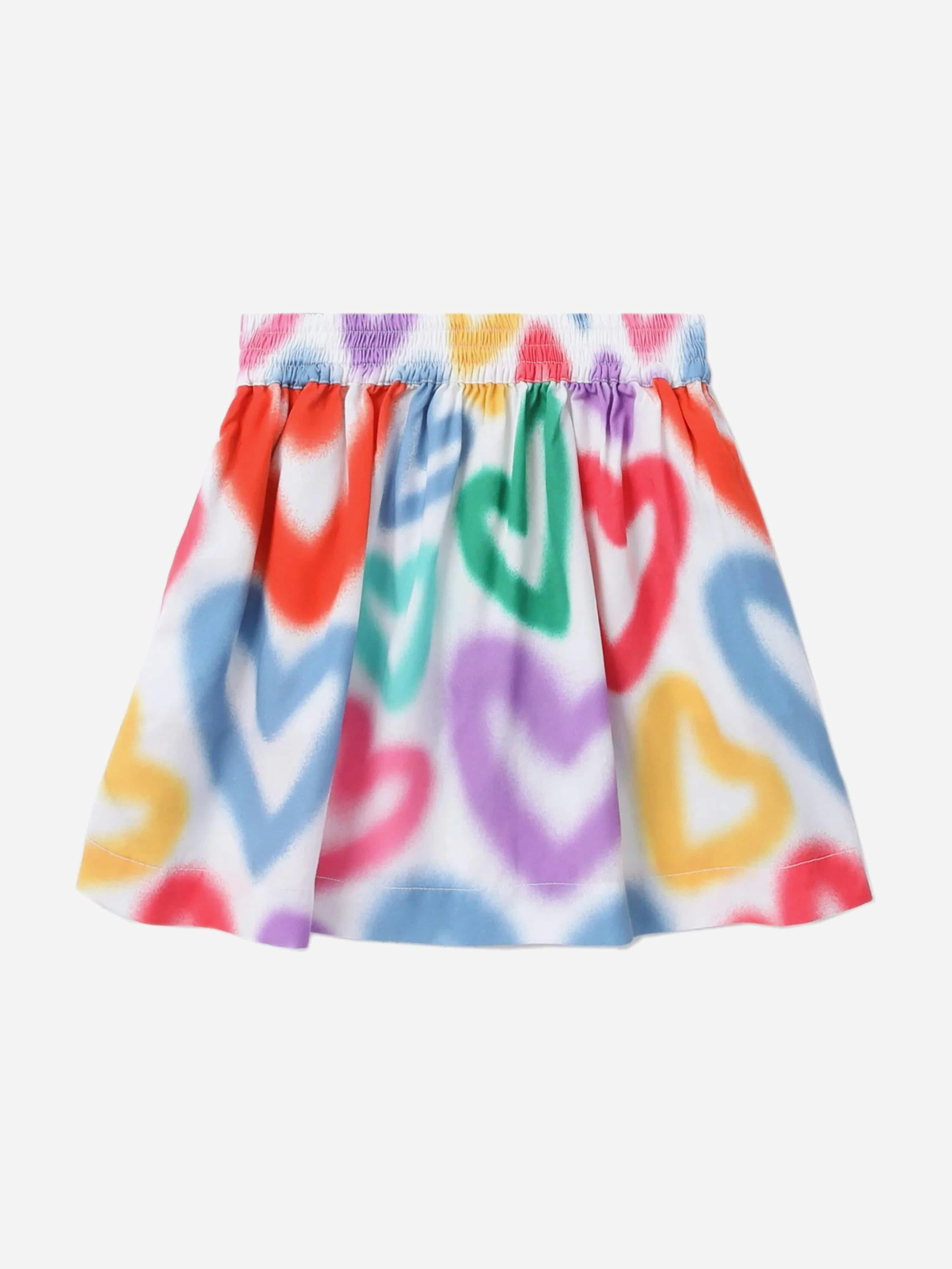 Stella Mccartney Kids Girls Stella Mccartney Heart Skirt In Multilcolour - Multicoloured - 12 Yrs