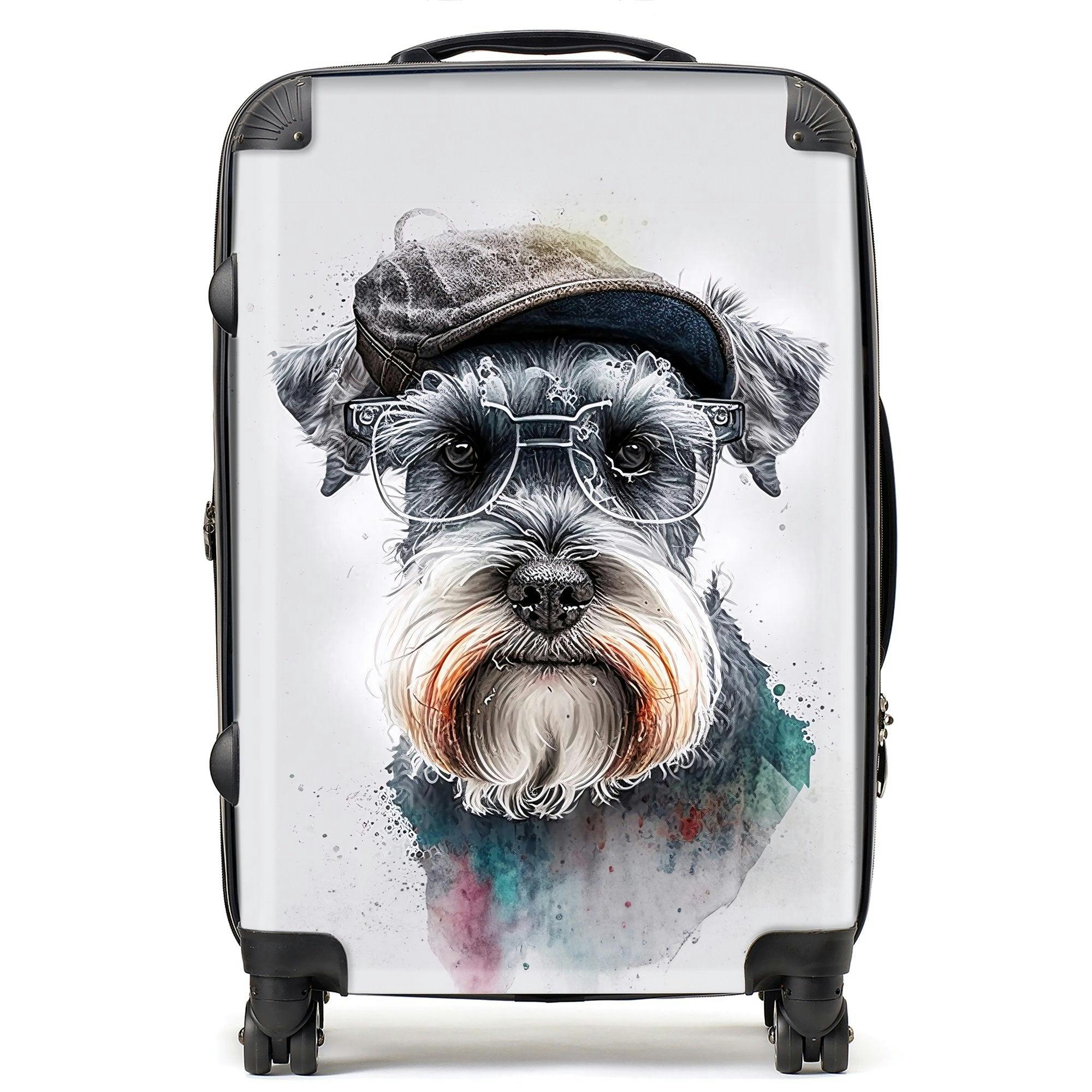 Warren Reed Miniature Schnauzer Dog Splashart Suitcase - Medium